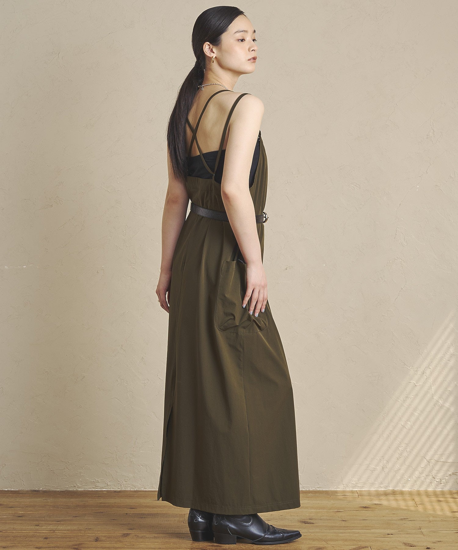 THOUSAND MILExGENE HEAVENS/BACK CROSS NALLOW STRAP DRESS