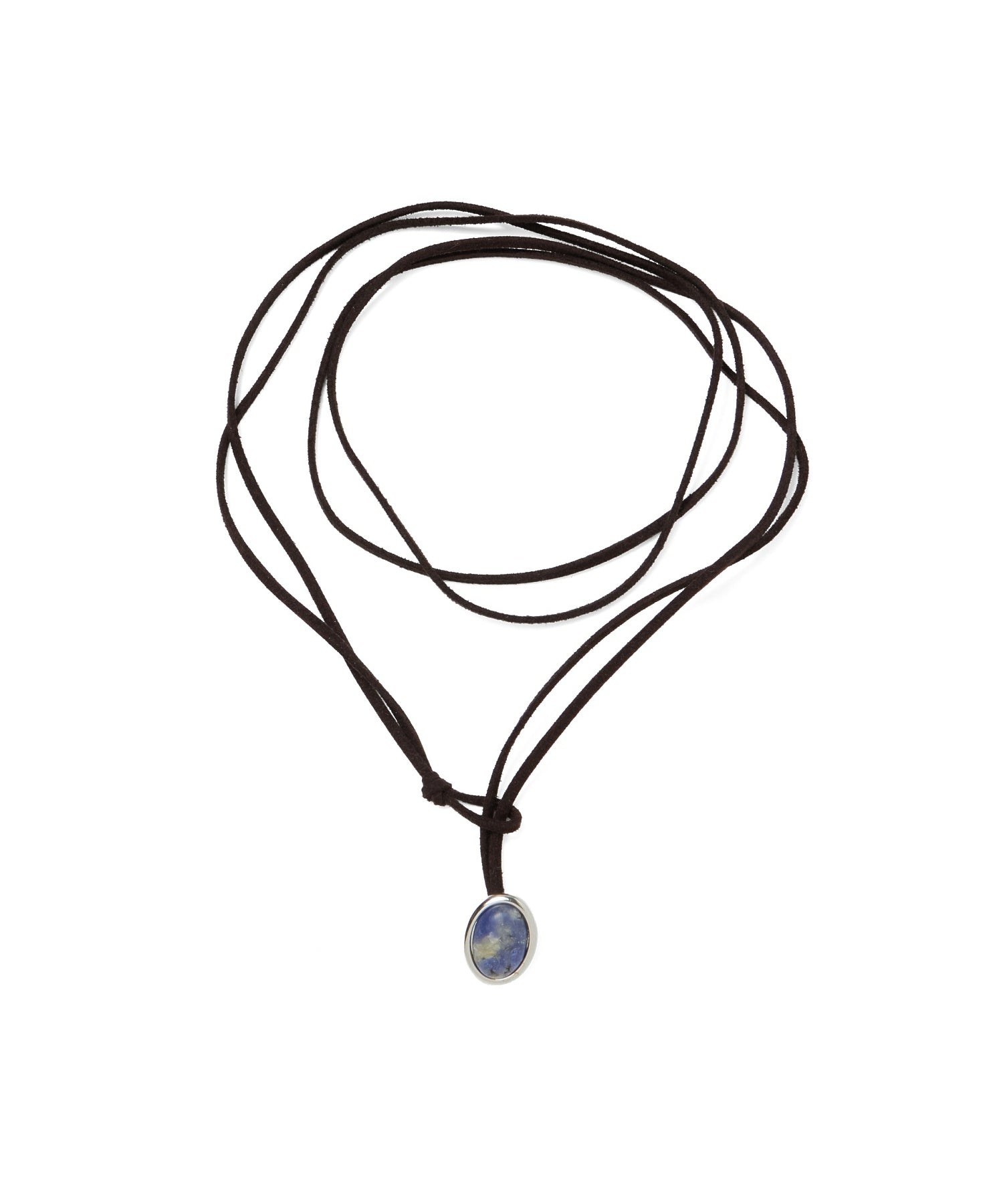 STONE LEATHER CODE NECKLACE