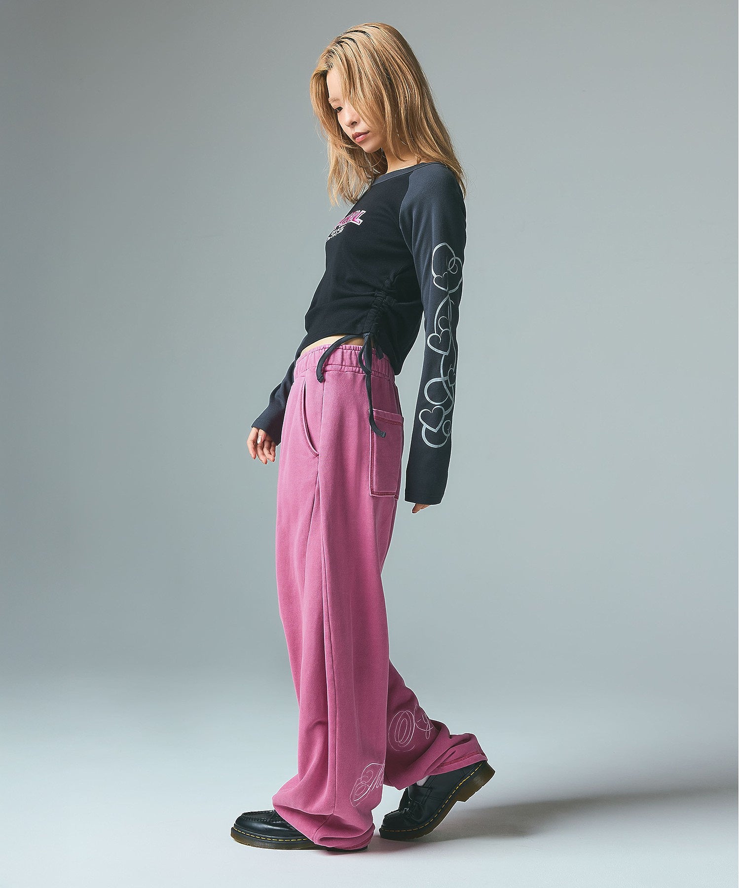 ORNAMENT HEART SLEEVE RAGLAN L/S BABY TEE