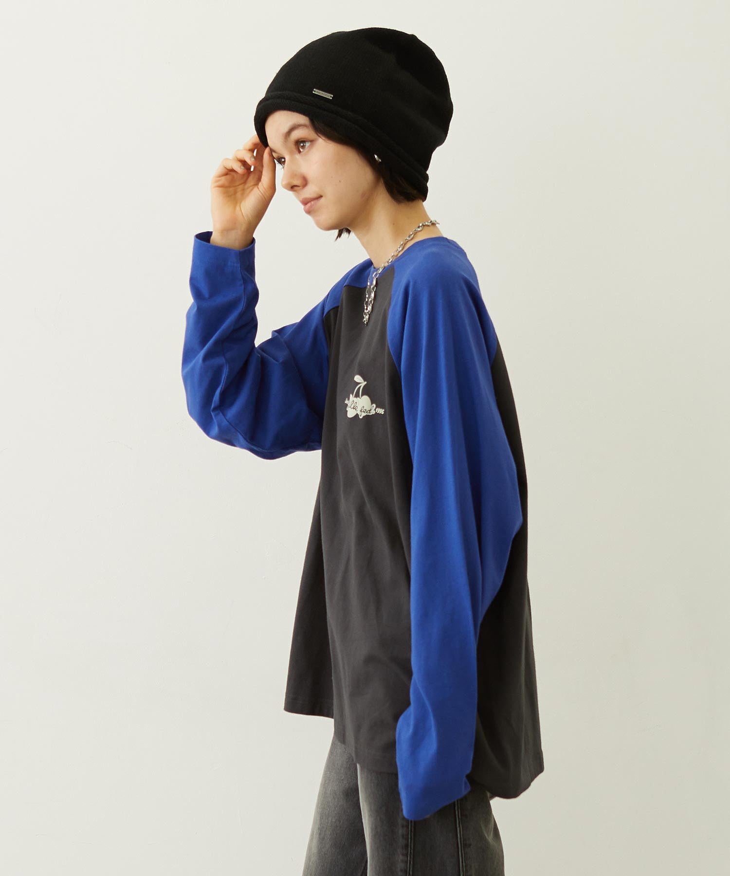 CHERRY FLOCK PRINT B/B TEE