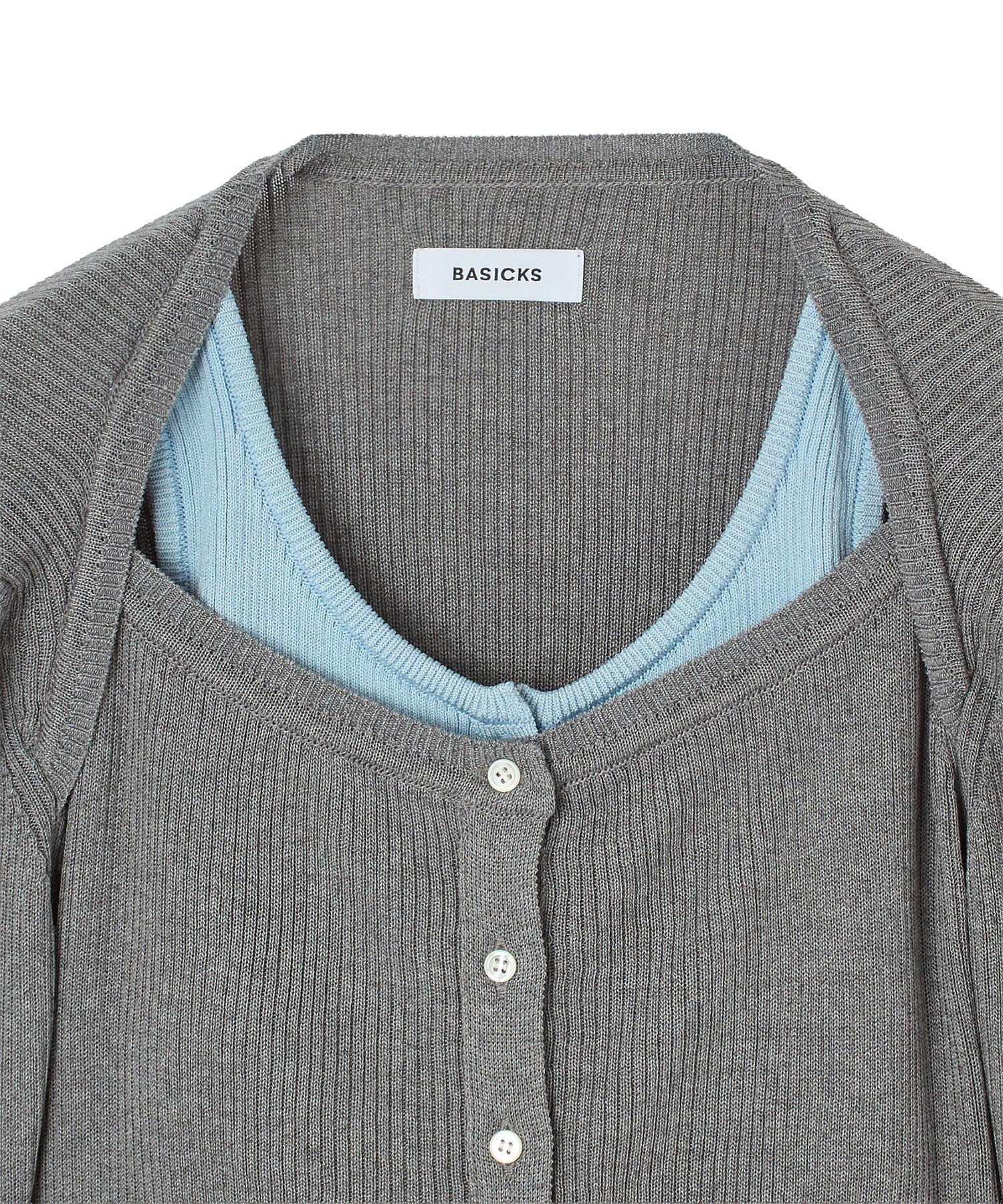 BASICKS/LAYERED RIB KNIT