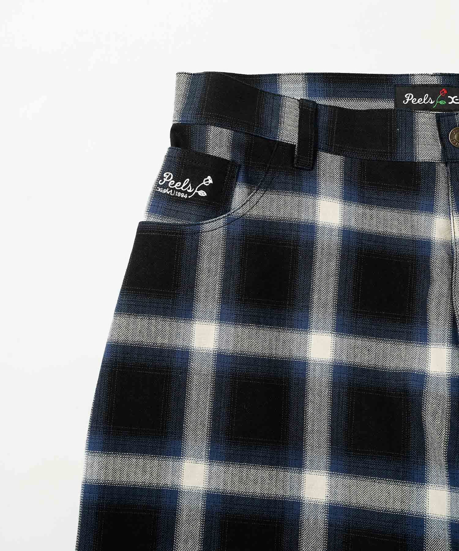 X-girl × Peels PLAID HALF PANTS