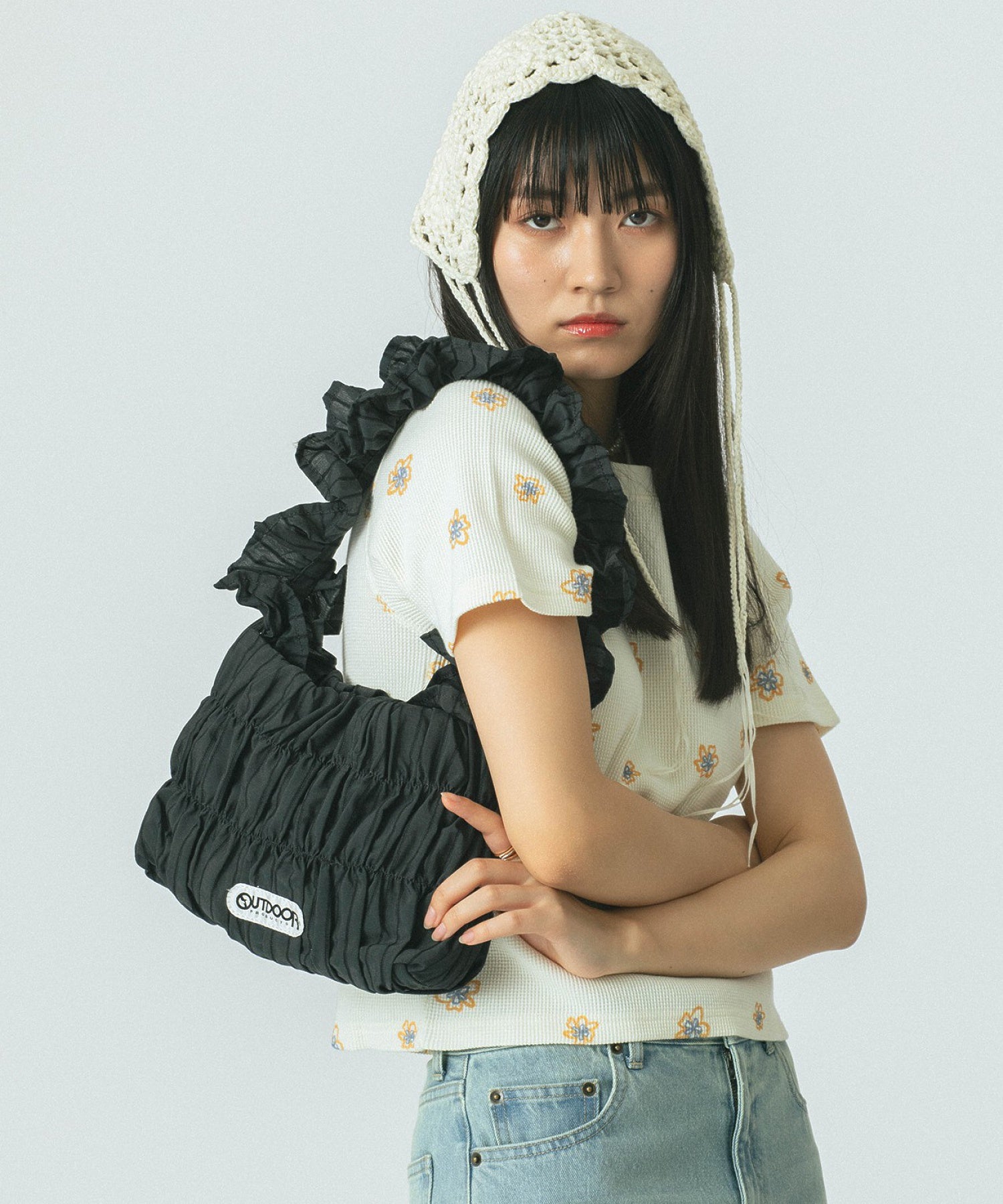 OUTDOOR PRODUCTS/STRIPE FRILL SHOULDER