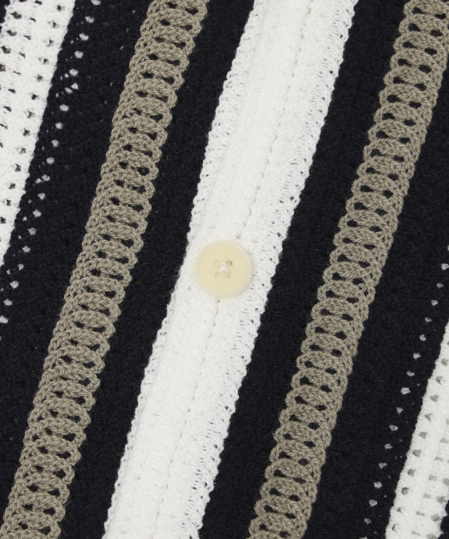 WAX LONDON/ワックスロンドン/PORTO SS POLO STRIPE CROCHET EBK