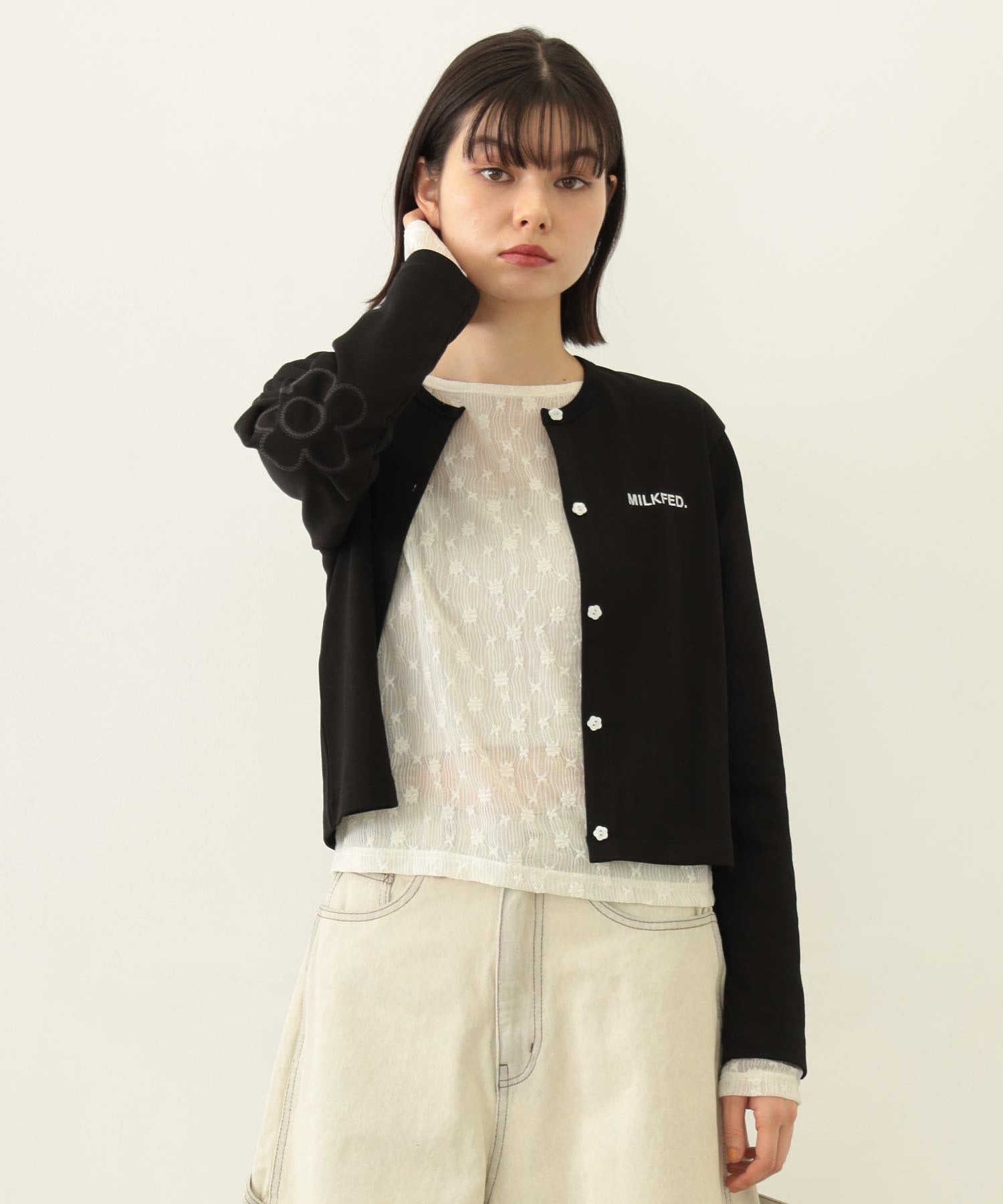 FLOWER ELBOW CARDIGAN