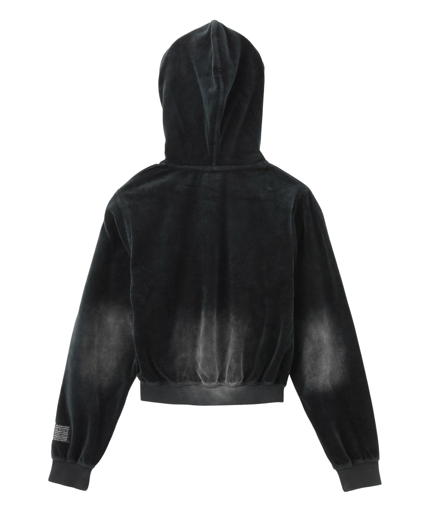 FADED VELOUR COMPACT ZIP UP HOODIE