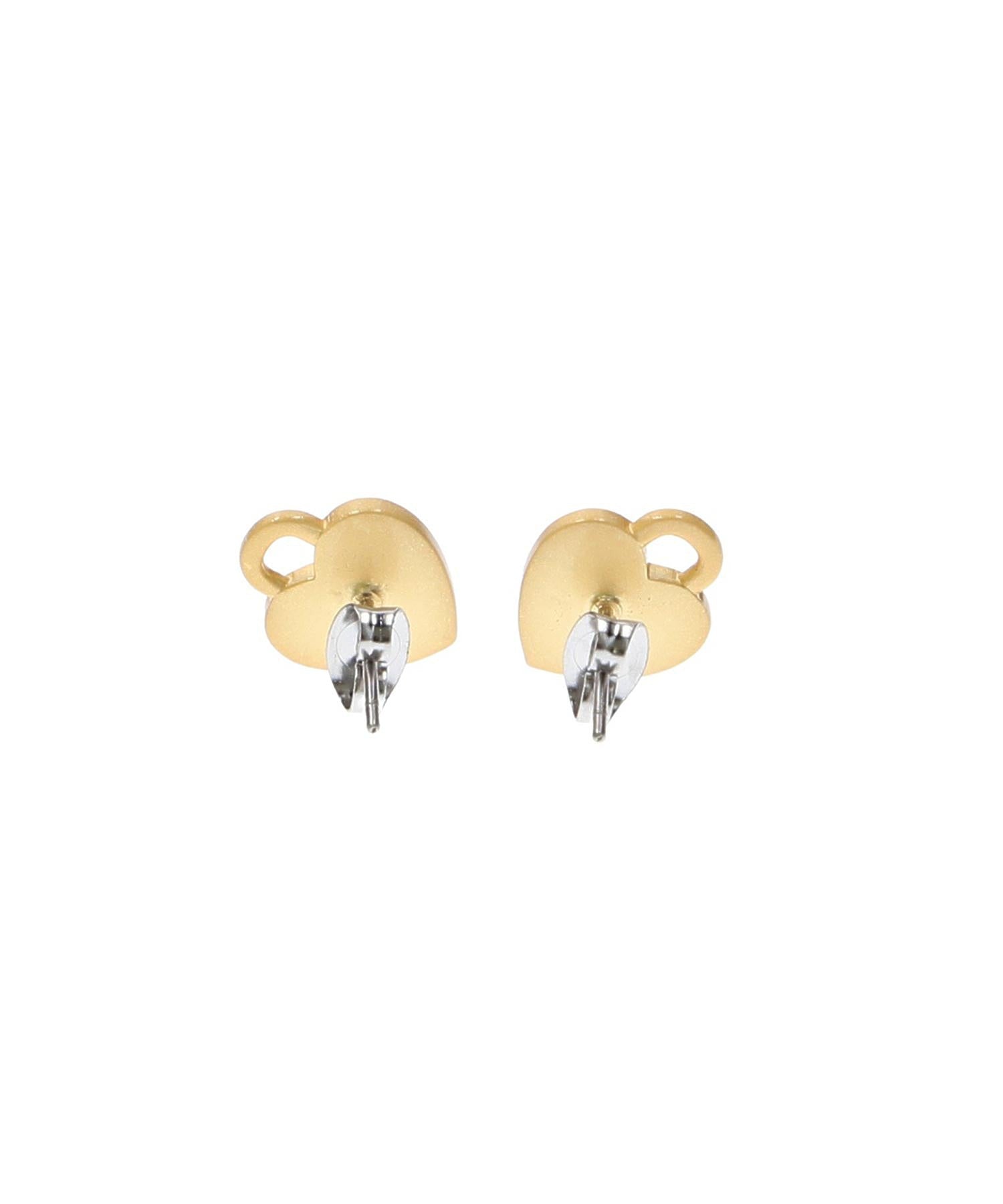 HEART PADLOCK STUD EARRINGS MILKFED.