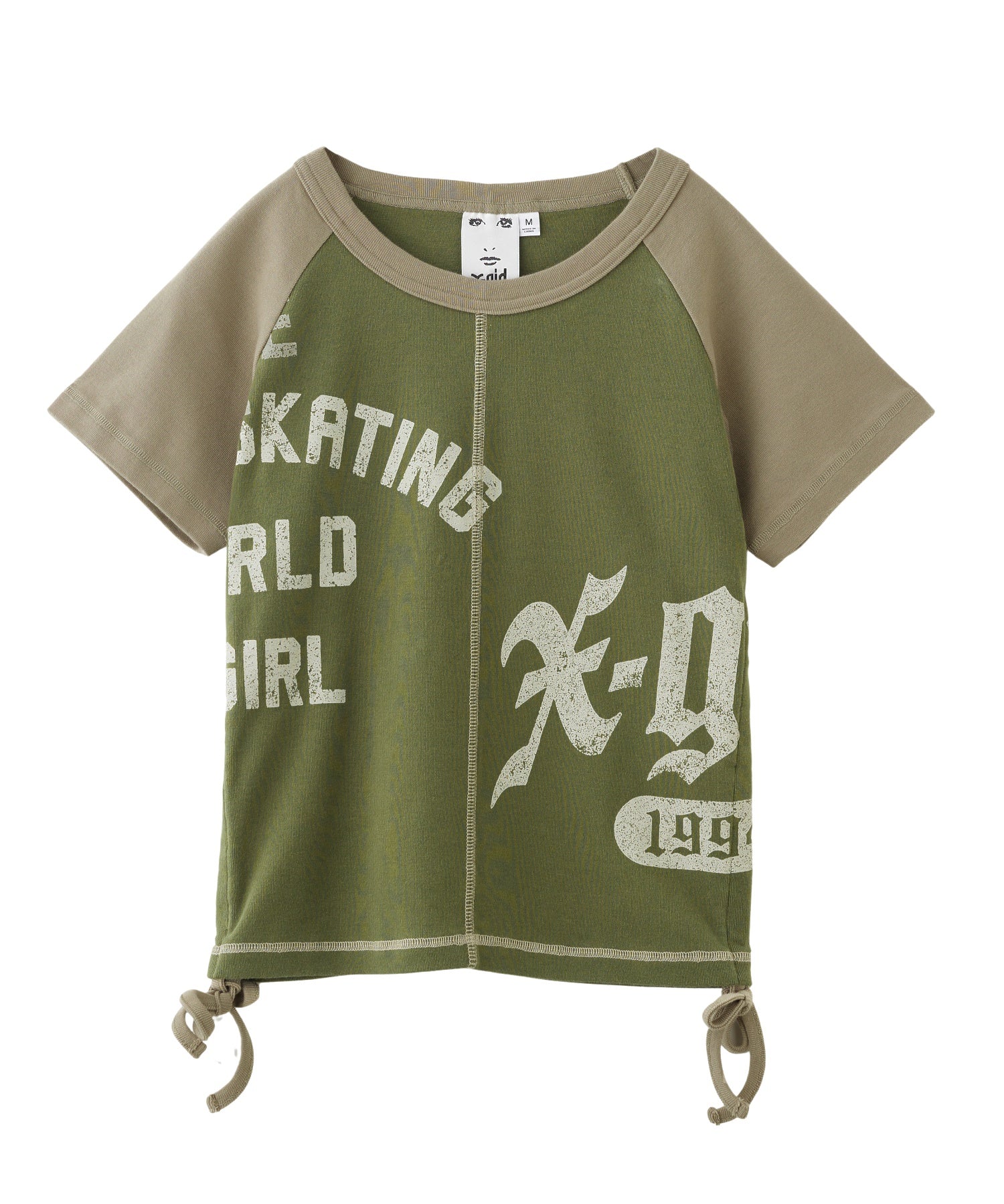 PANELED GRAPHIC RAGLAN BABY TEE