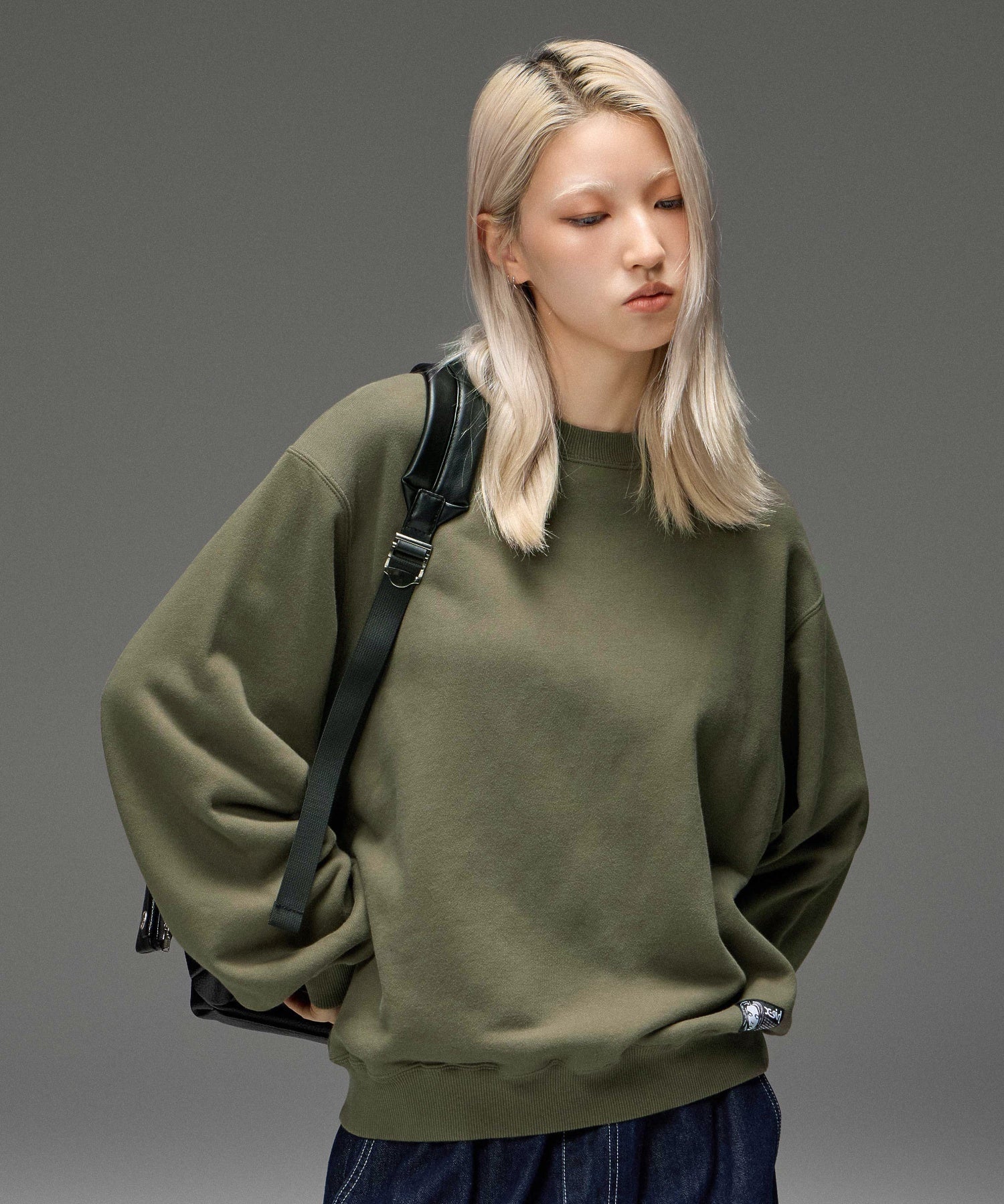 FACE LABEL PATCH SWEATSHIRT
