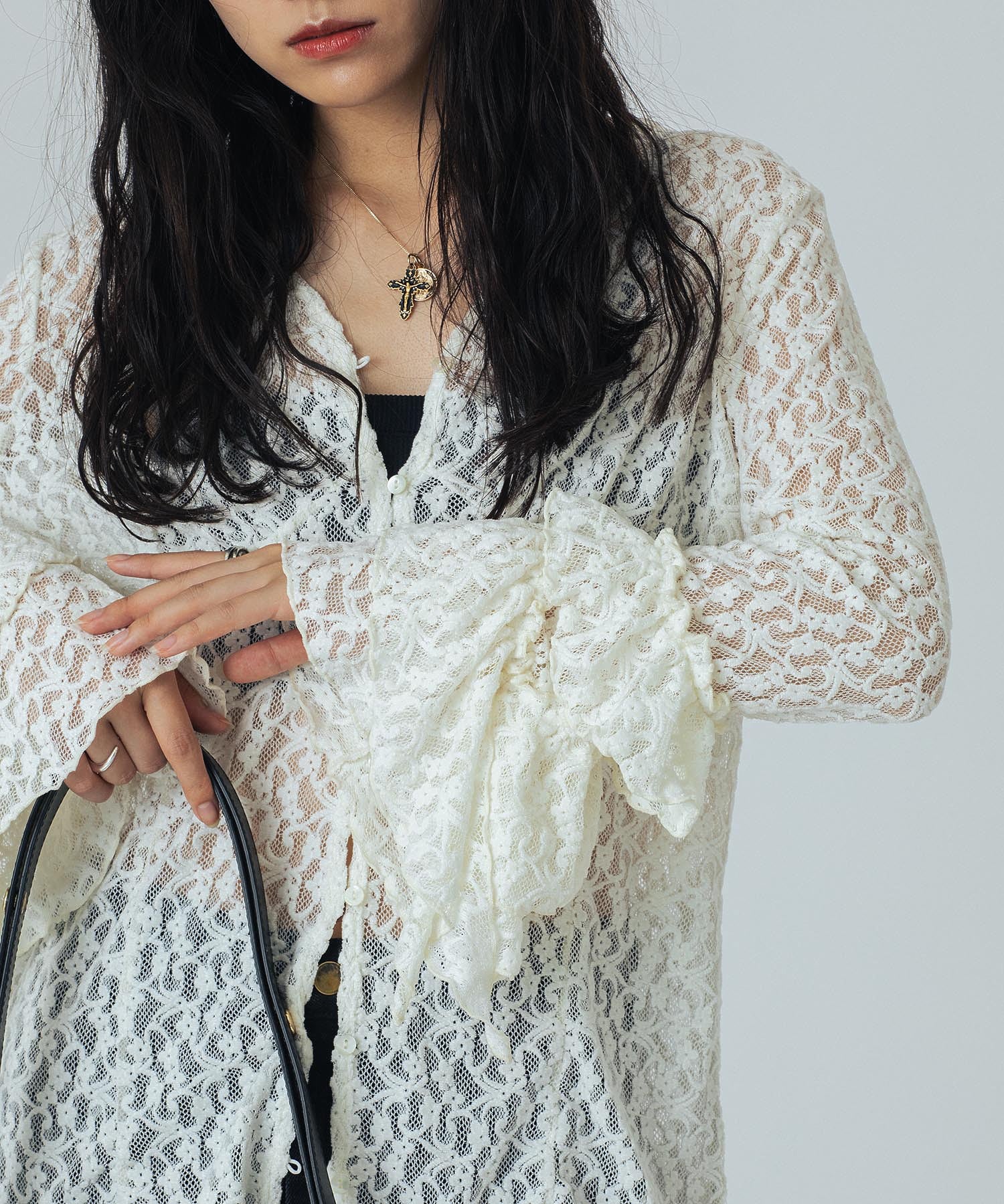 CREOLME/LACE L/S TOP