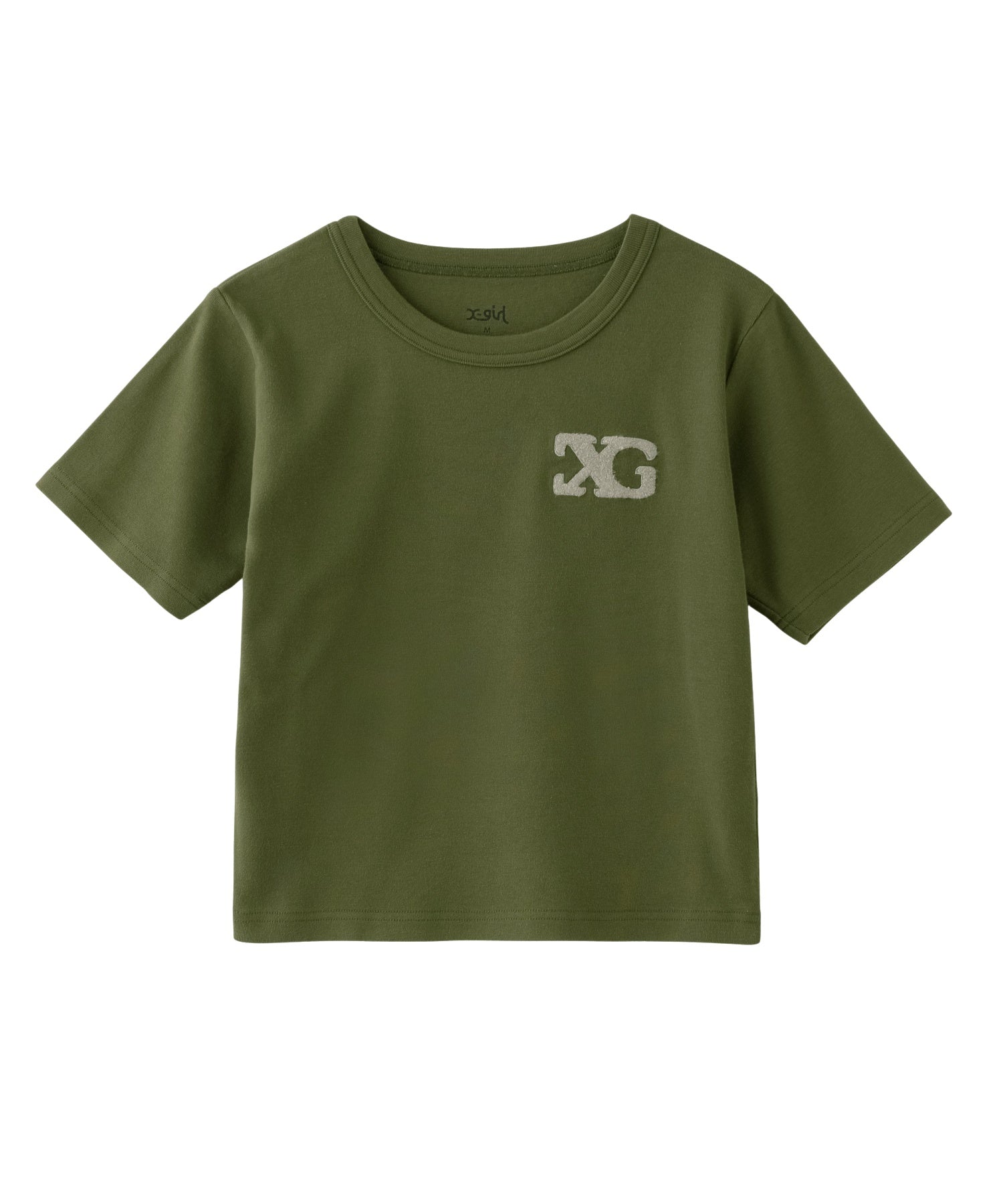 CHENILLE EMBROIDERED LOGO MARK BABY TEE