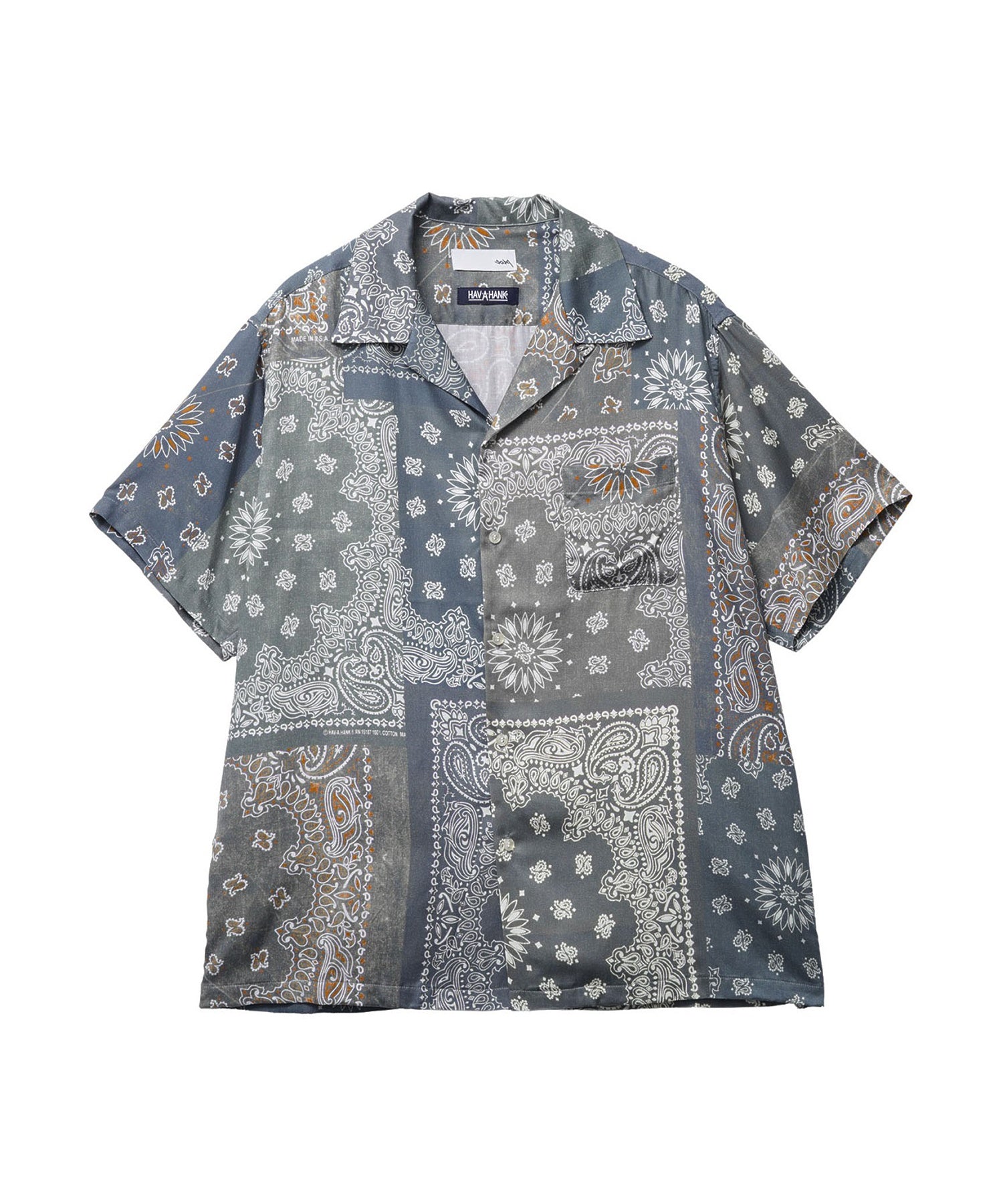 TOLQ/トルク/HAV-A-HANK Open Collar Print Shirt S/S 25-1209