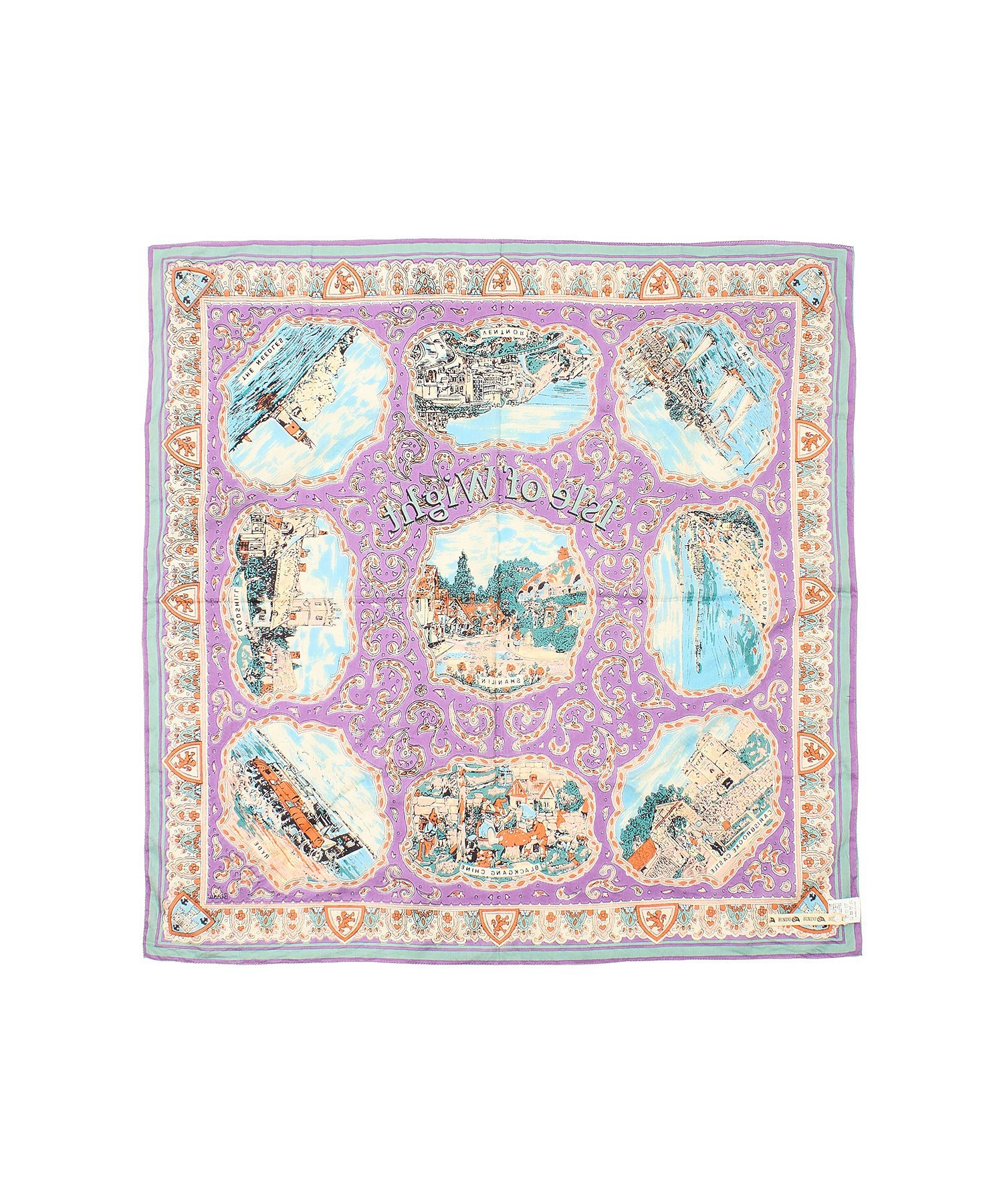 BINDU/Cotton Voile Wight Map Scarf