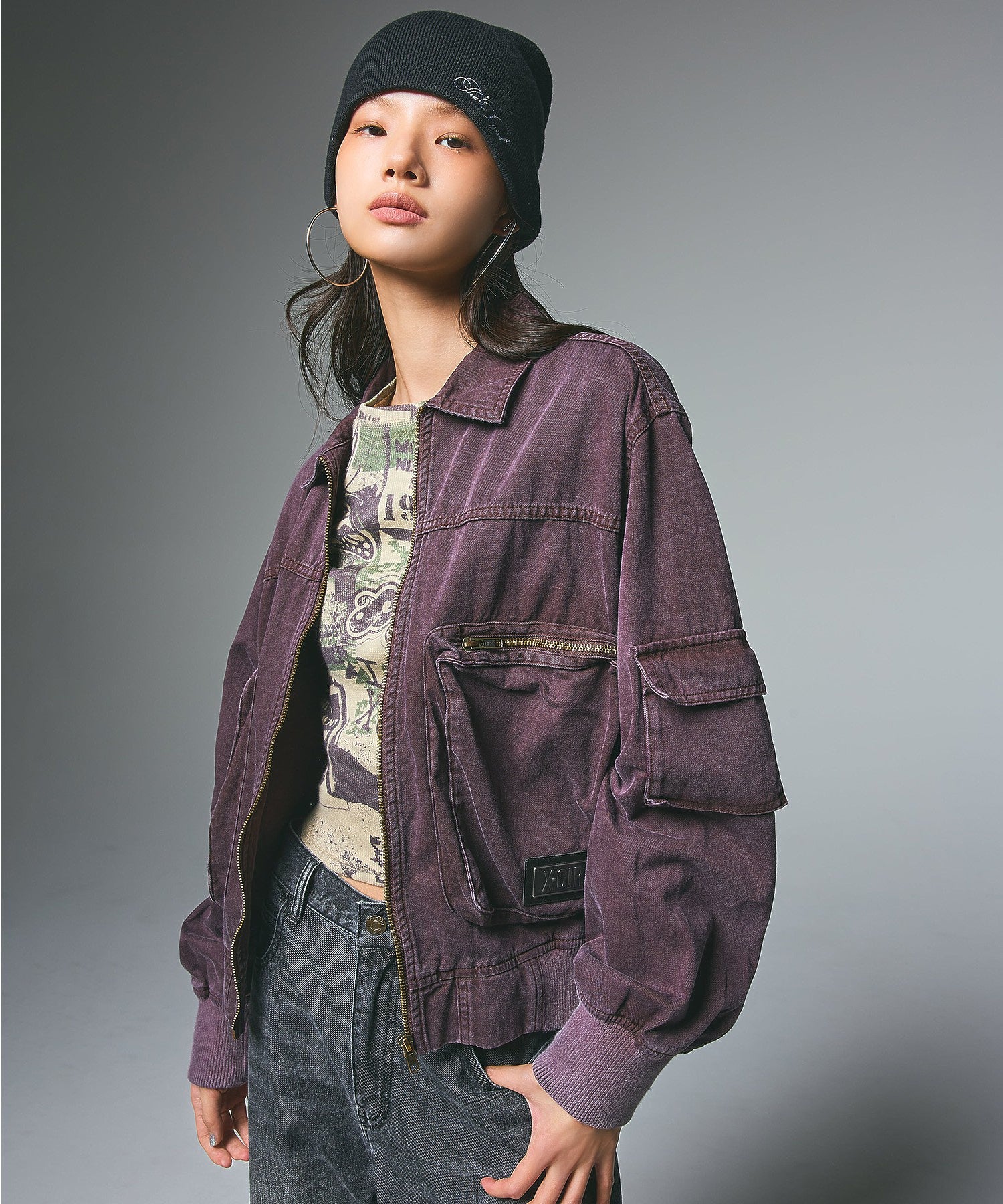 COLLAGE GRAPHIC L/S COMPACT TOP