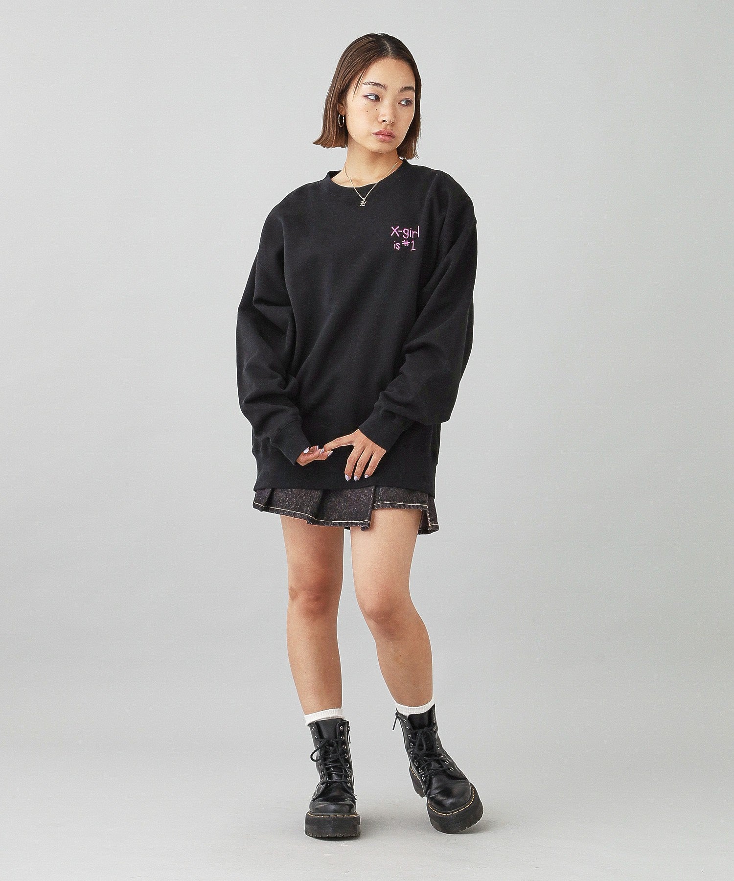 X-girl FLAG BIG SWEAT TOP