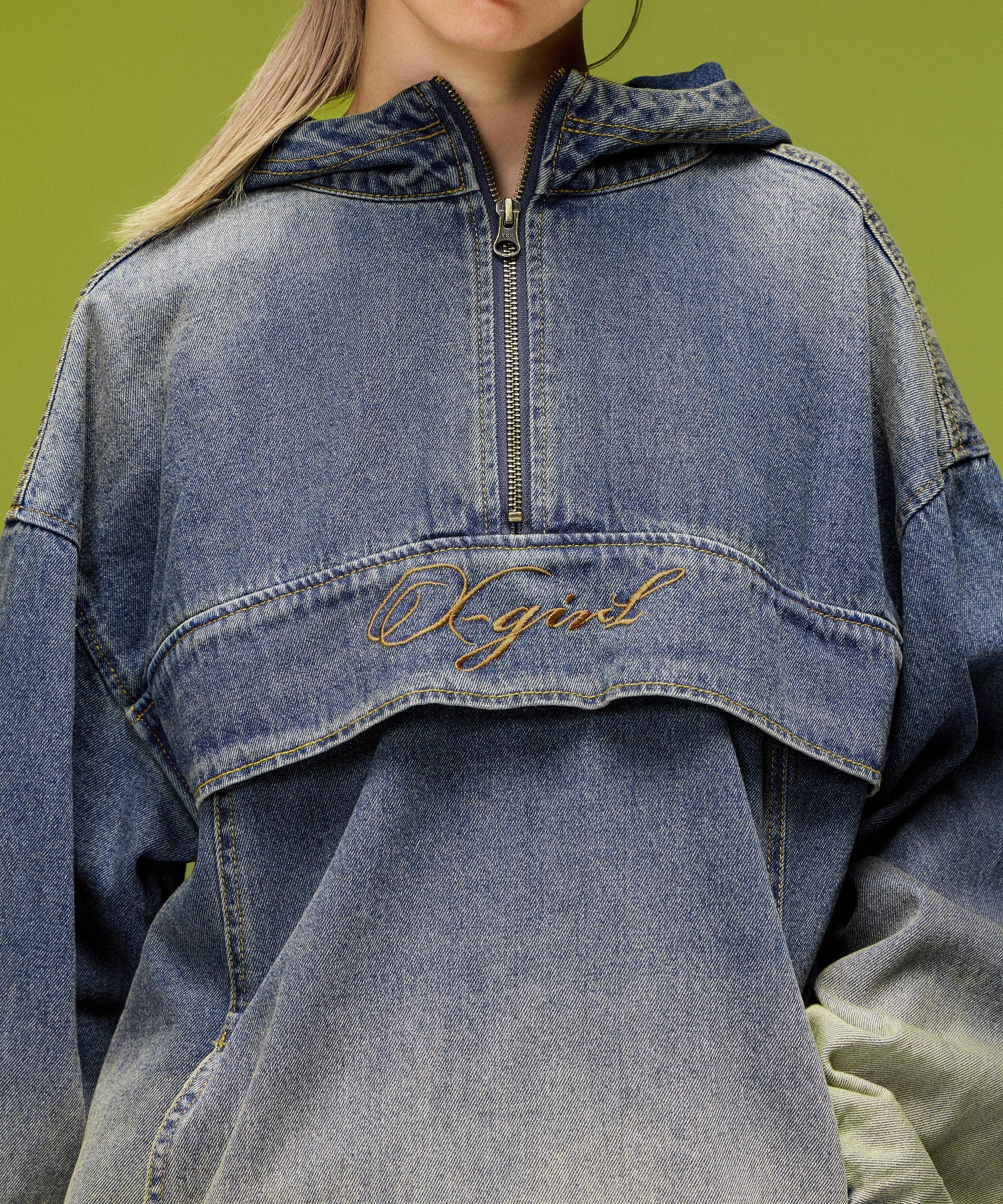 DUSTY DENIM ANORAK DRESS