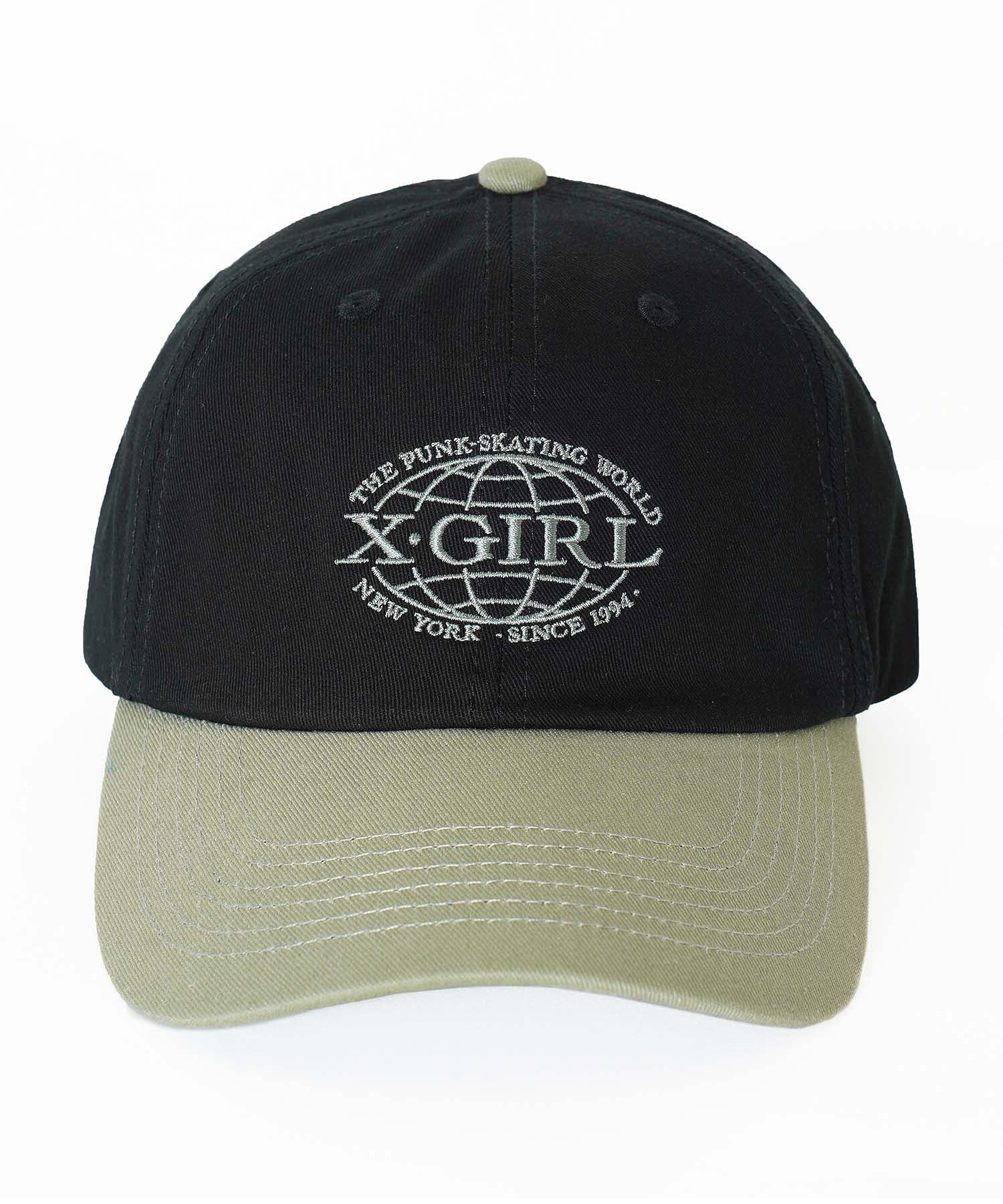 X-GIRL WORLD LOGO 6PANEL CAP