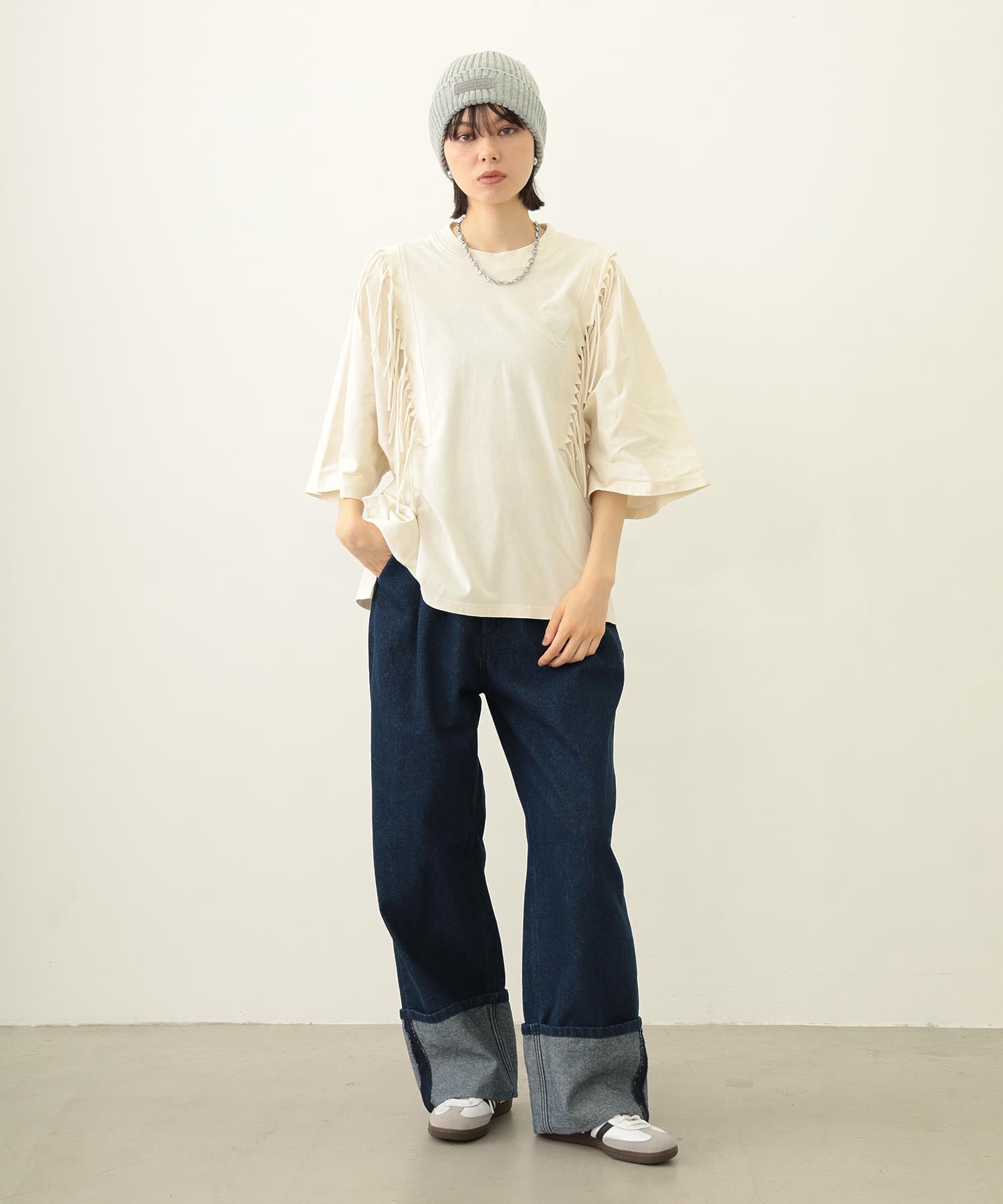 RUBBER PATCH KNIT CAP