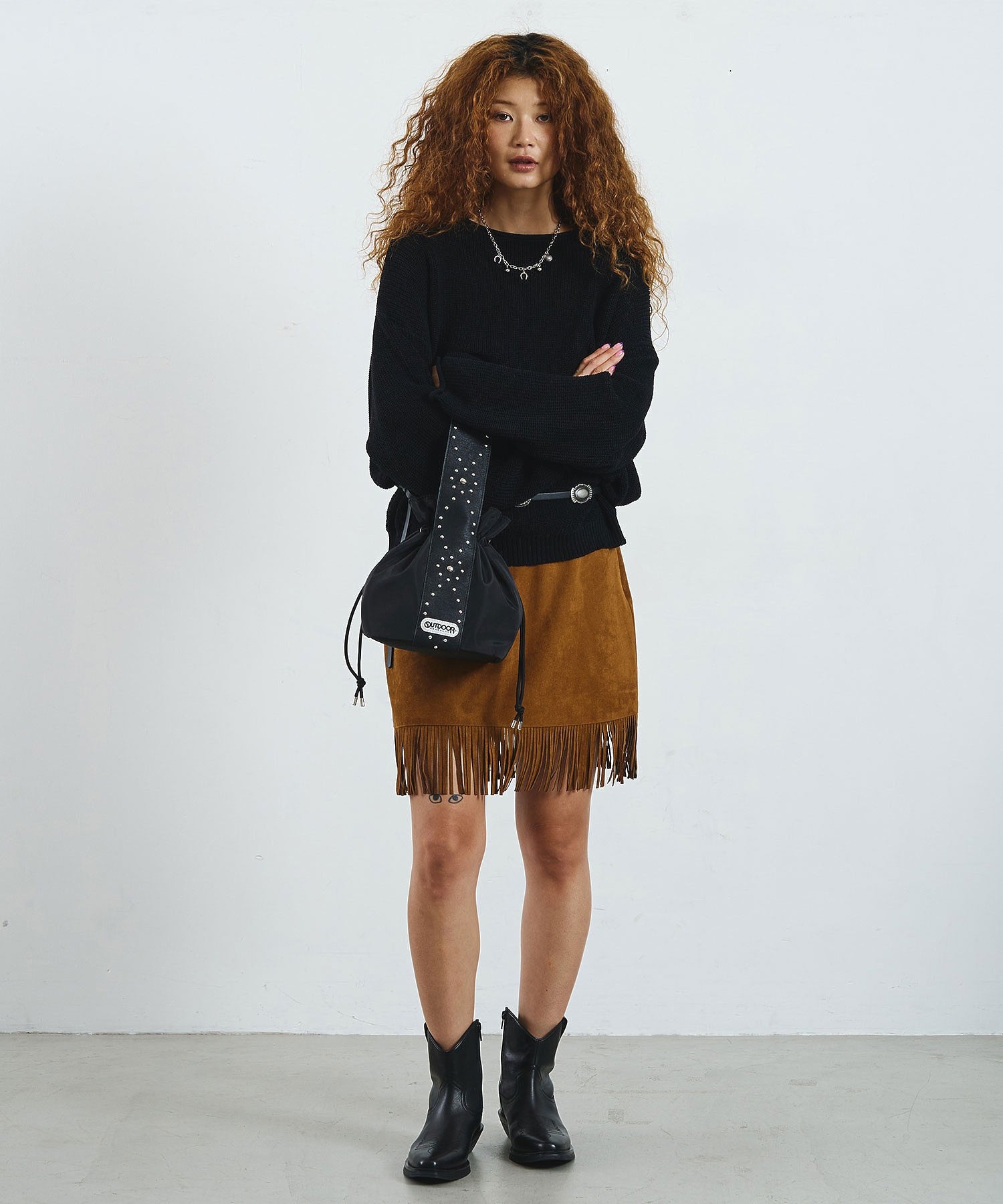 【ROSE BUD別注】OUTDOOR/STUDS BELT BAG