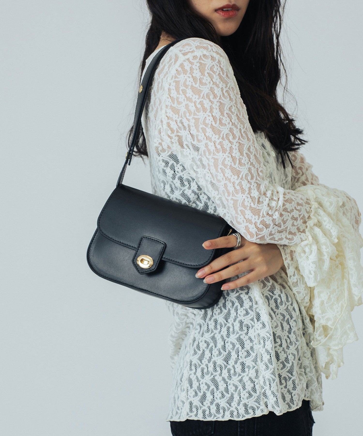 MILLELA FIRENZE/SMOOTH LEATHER SHOULDER BAG