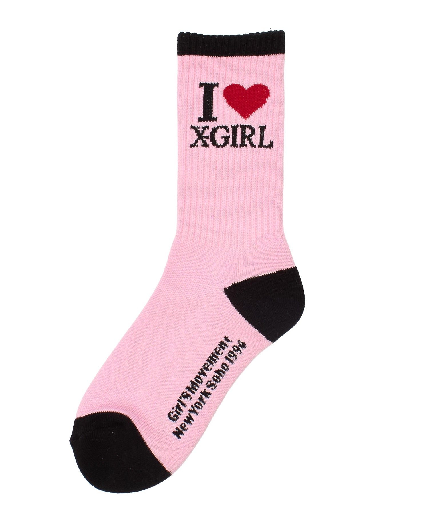 I LOVE X-GIRL RIBBED SOCKS