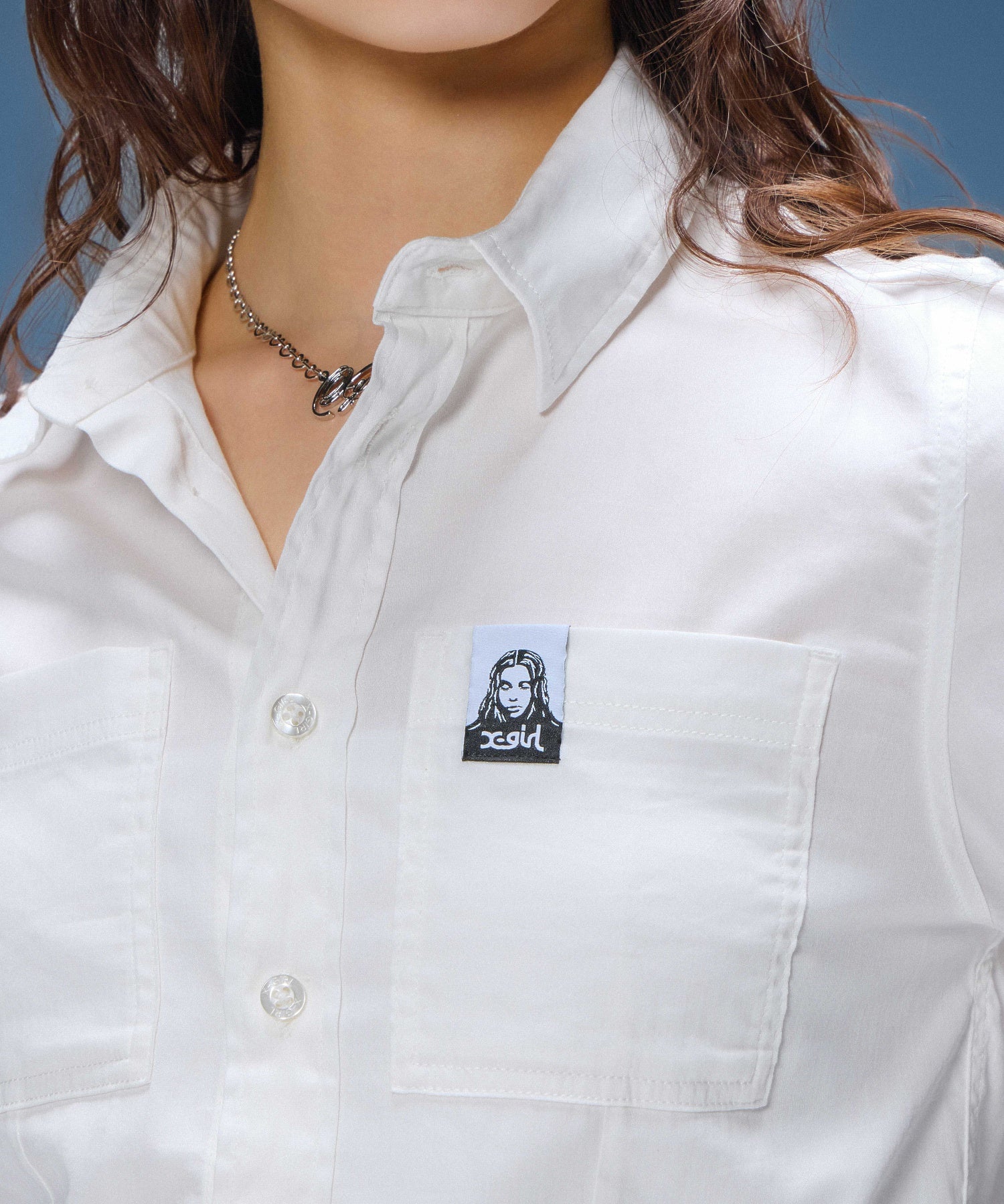 FACE LABEL L/S COMPACT SHIRT