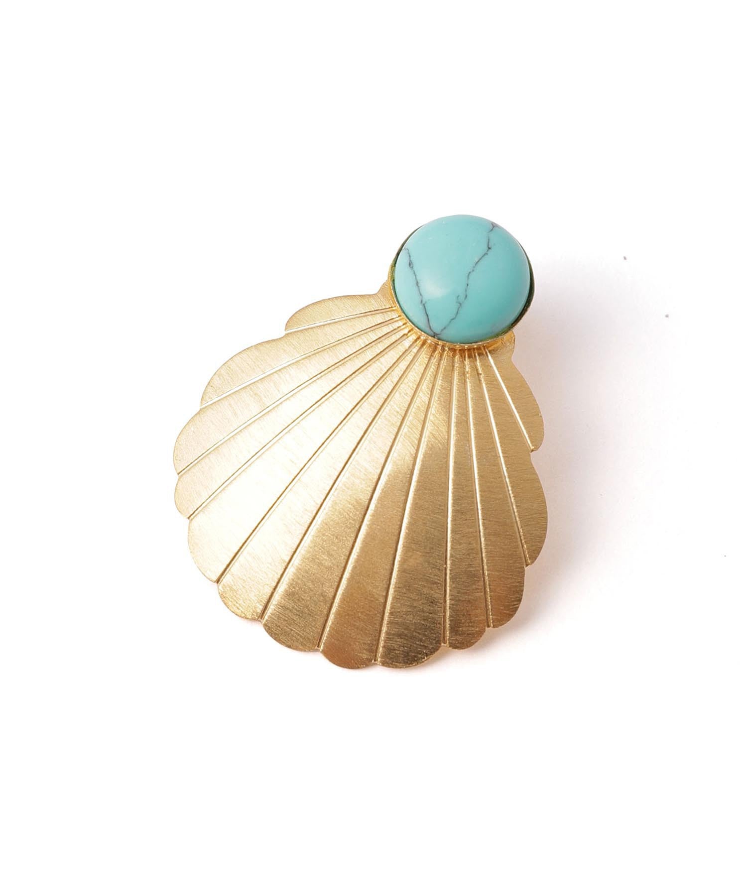 Eneida Franca/カラーパーツ×大振りシェルモチーフピアス