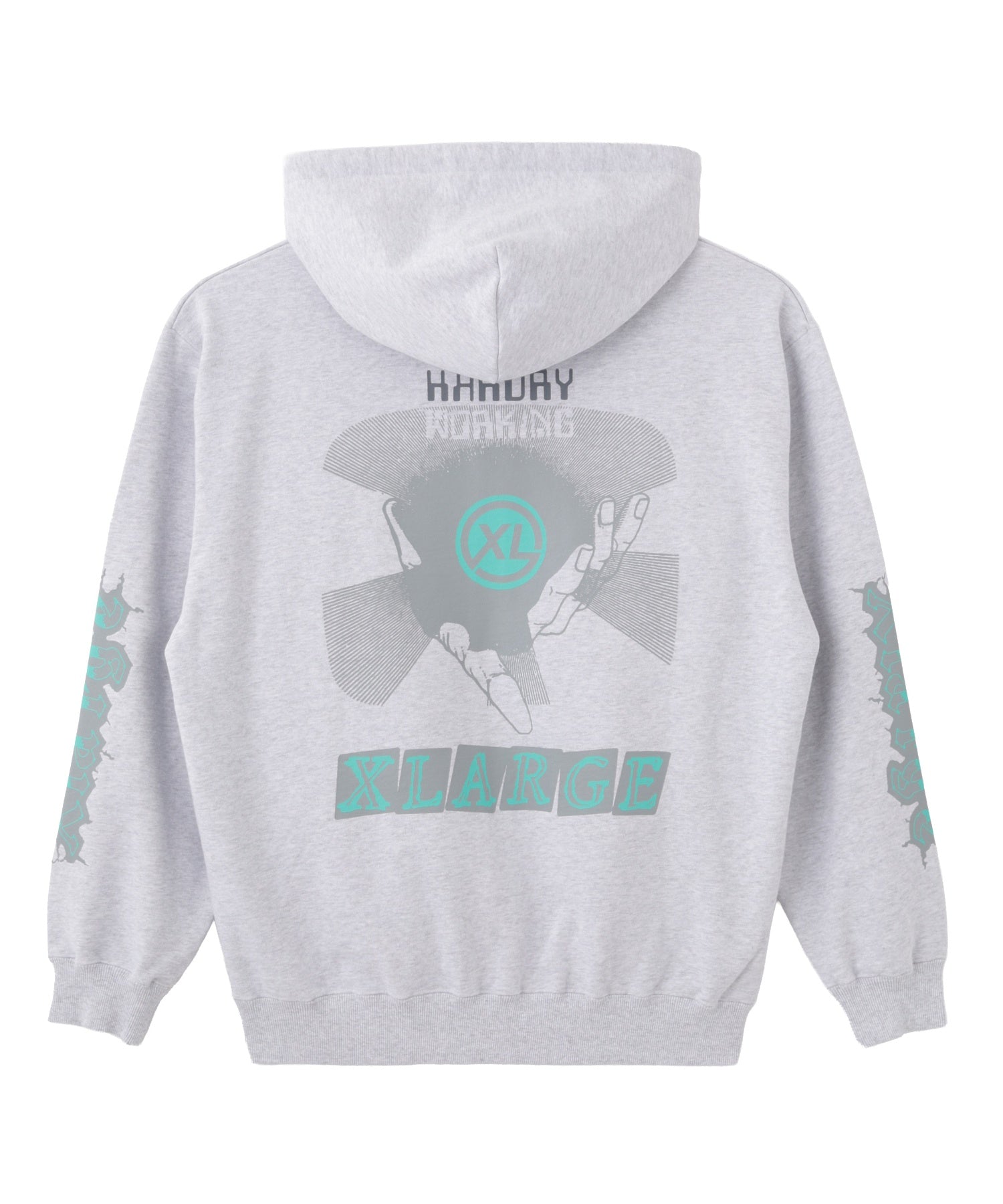 MULTI LOGO ZIP HOODED SWEATSHIRT