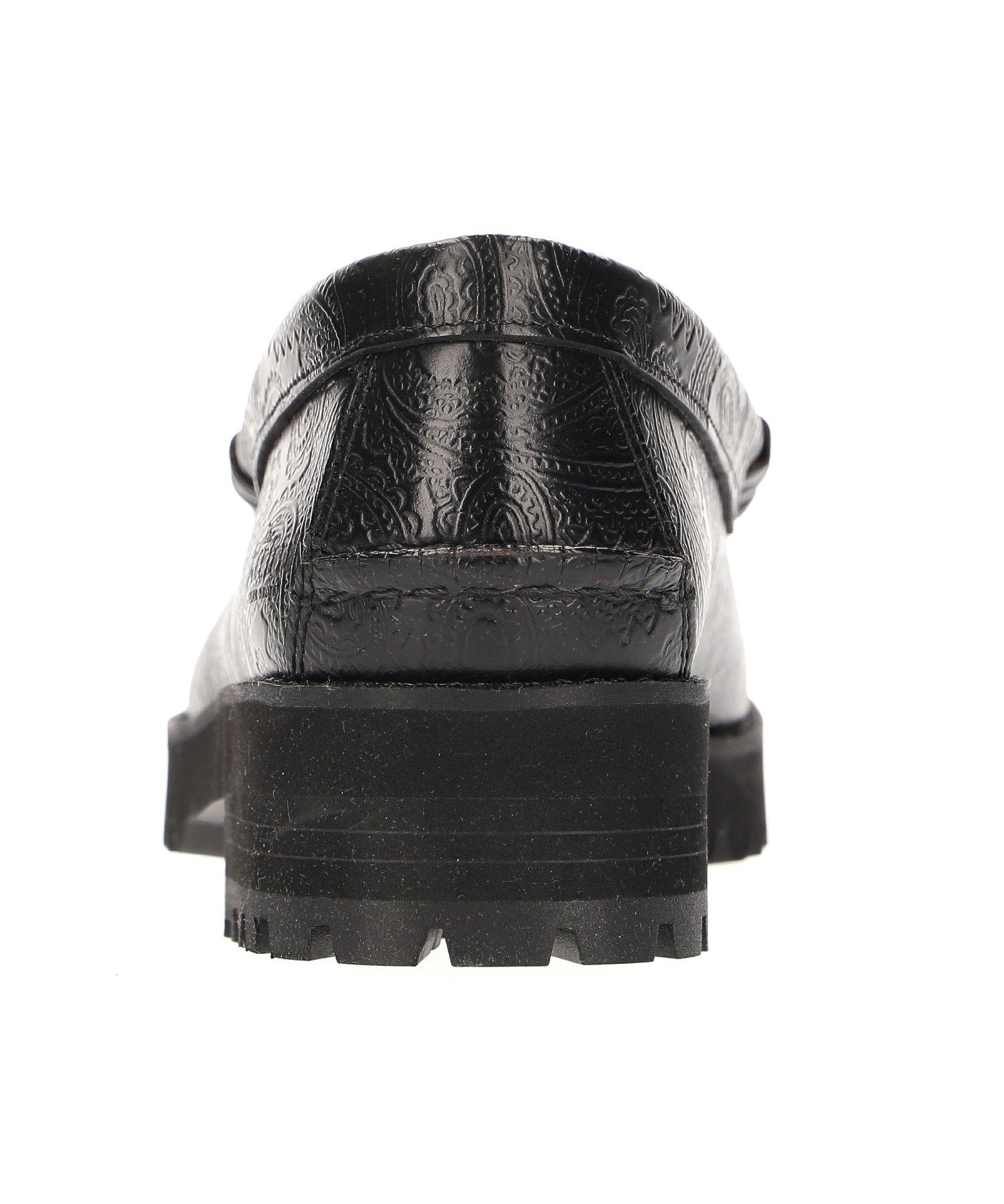 The Kenford fine shoes/TANK SOLE LOAFERS BLACK PAISLEY