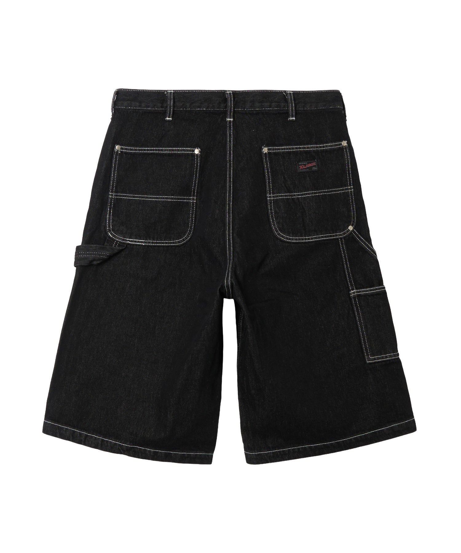 DOUBLE KNEE DENIM SHORT PANTS