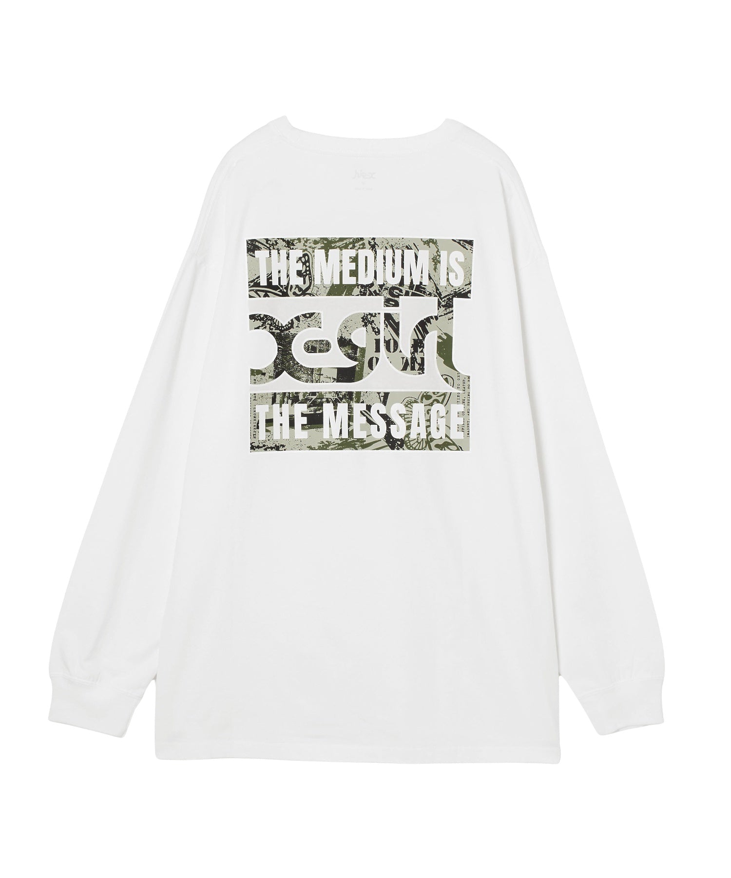 BRUSHED COLLAGE GRAPHIC LOGO L/S BIG TEE DRESS