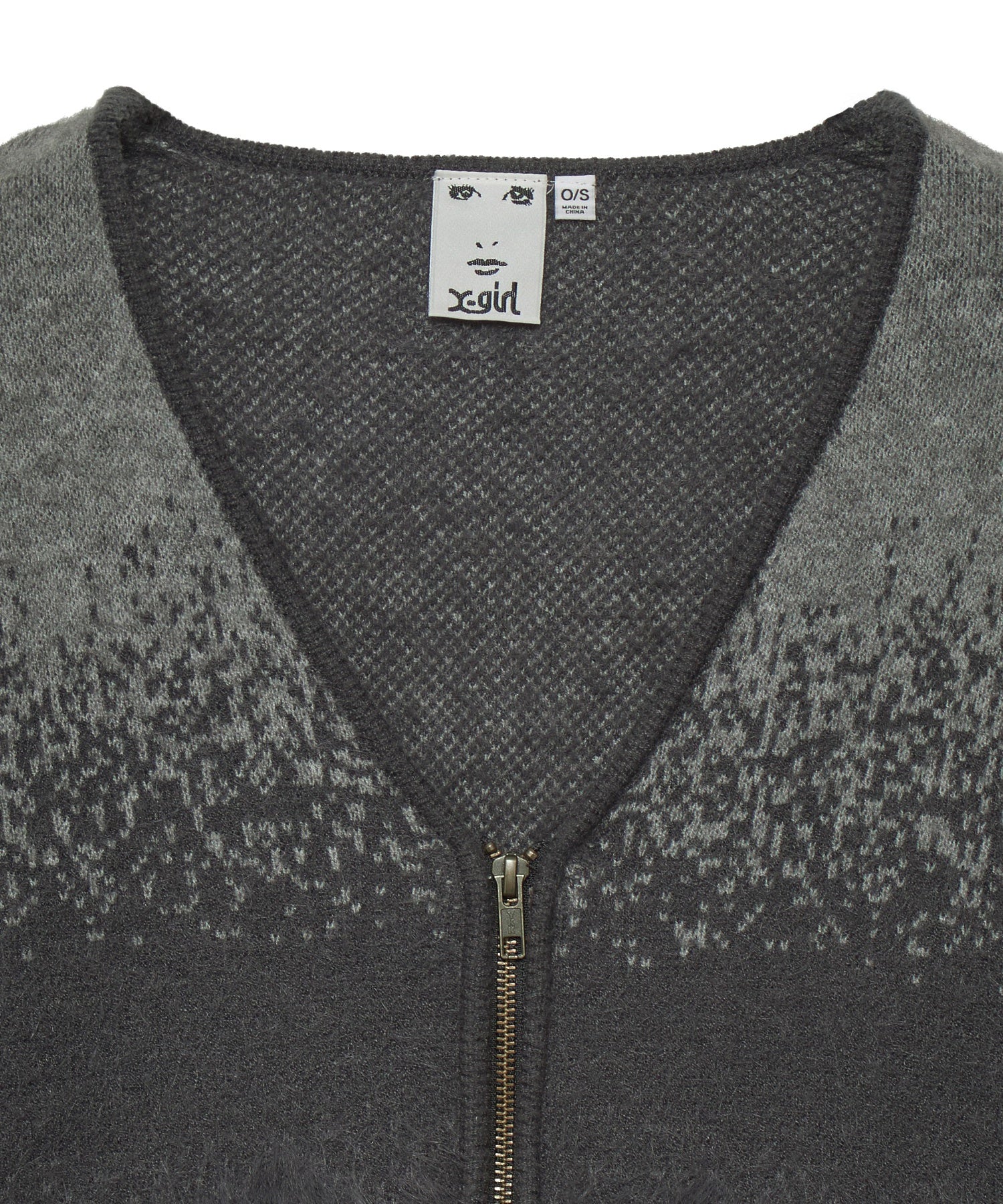 JACQUARD KNIT COMPACT CARDIGAN