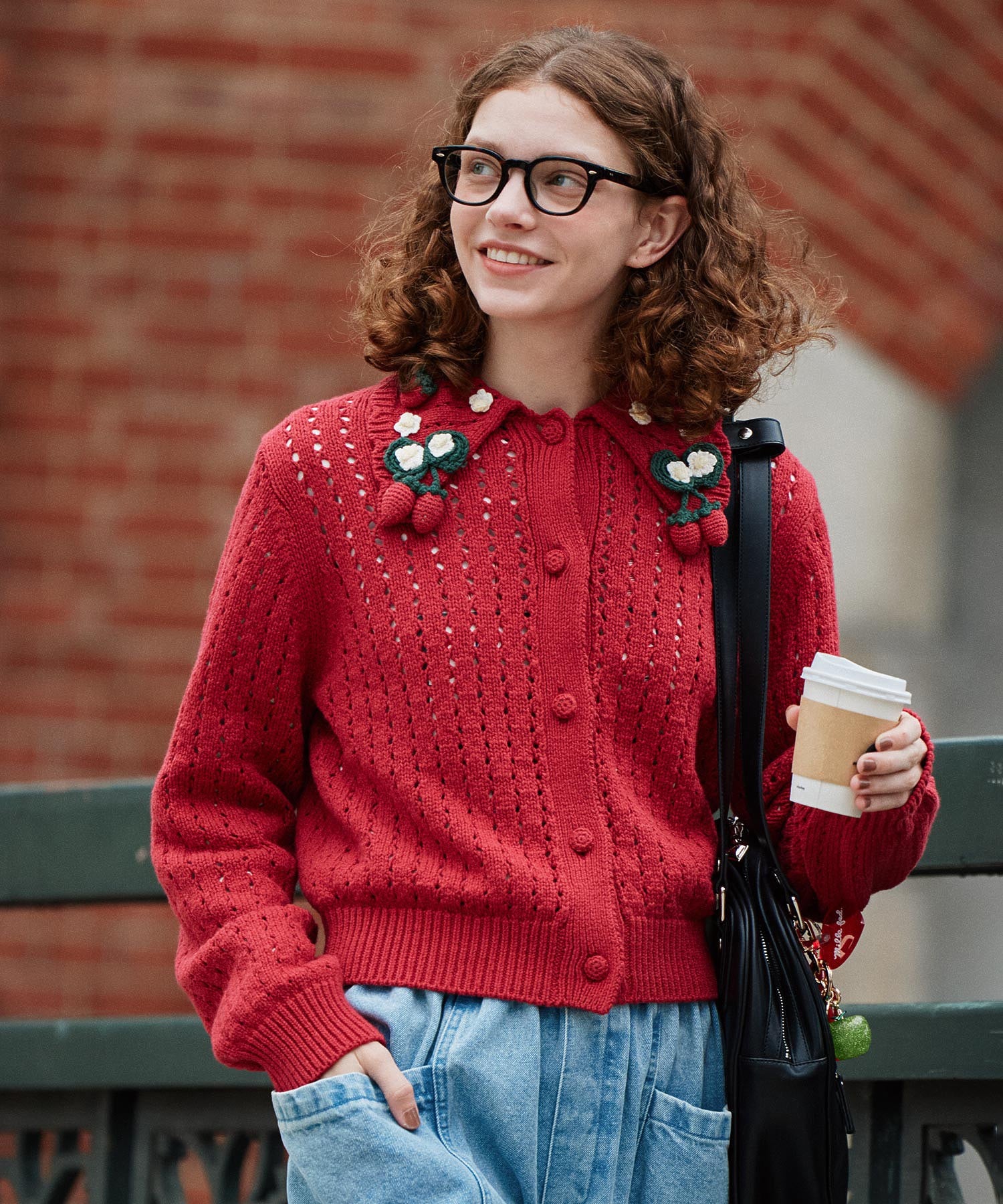 STRAWBERRY KNIT CARDIGAN
