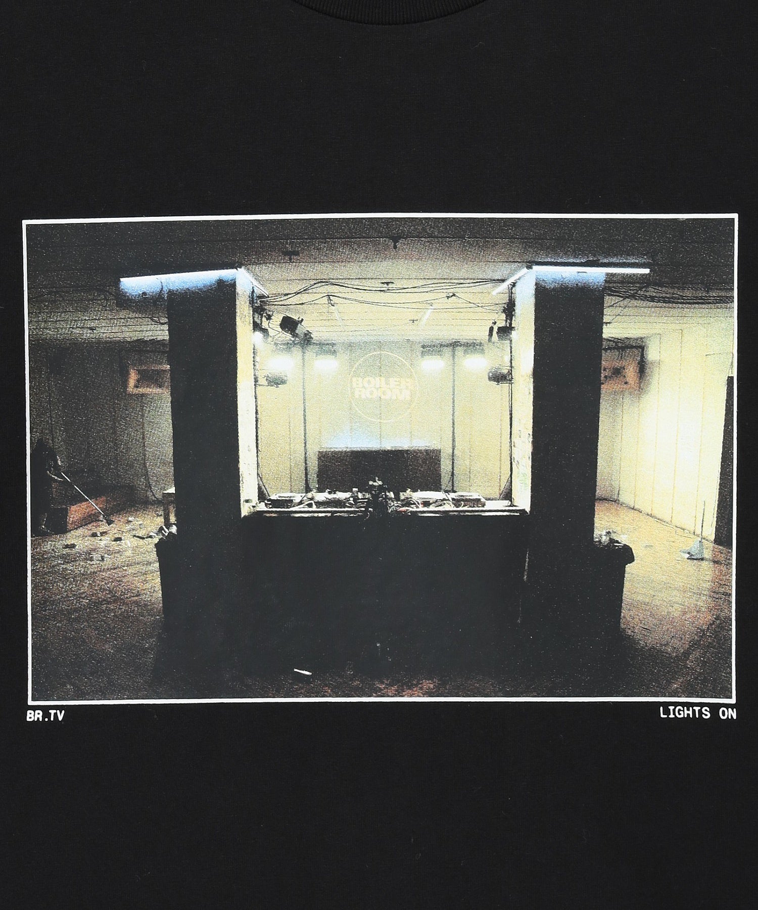 BOILER ROOM/ボイラールーム/LIGHTS ON PHOTO T-SHIRT AW25SS20BLK