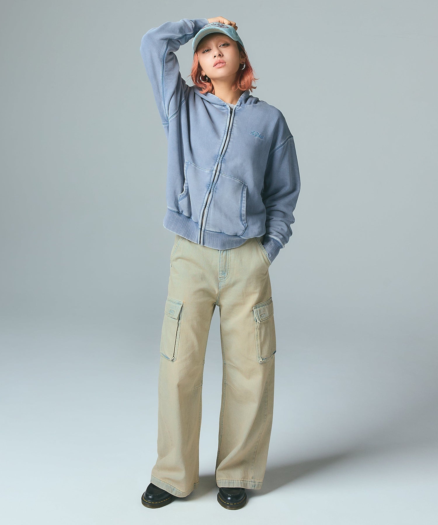 RHINESTONE OVAL LOGO 6PANEL DENIM CAP