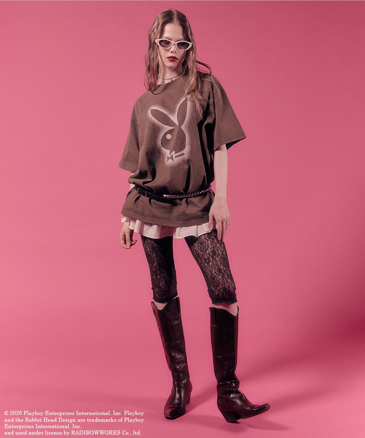 PLAYBOY × X-girl FADED S/S TEE