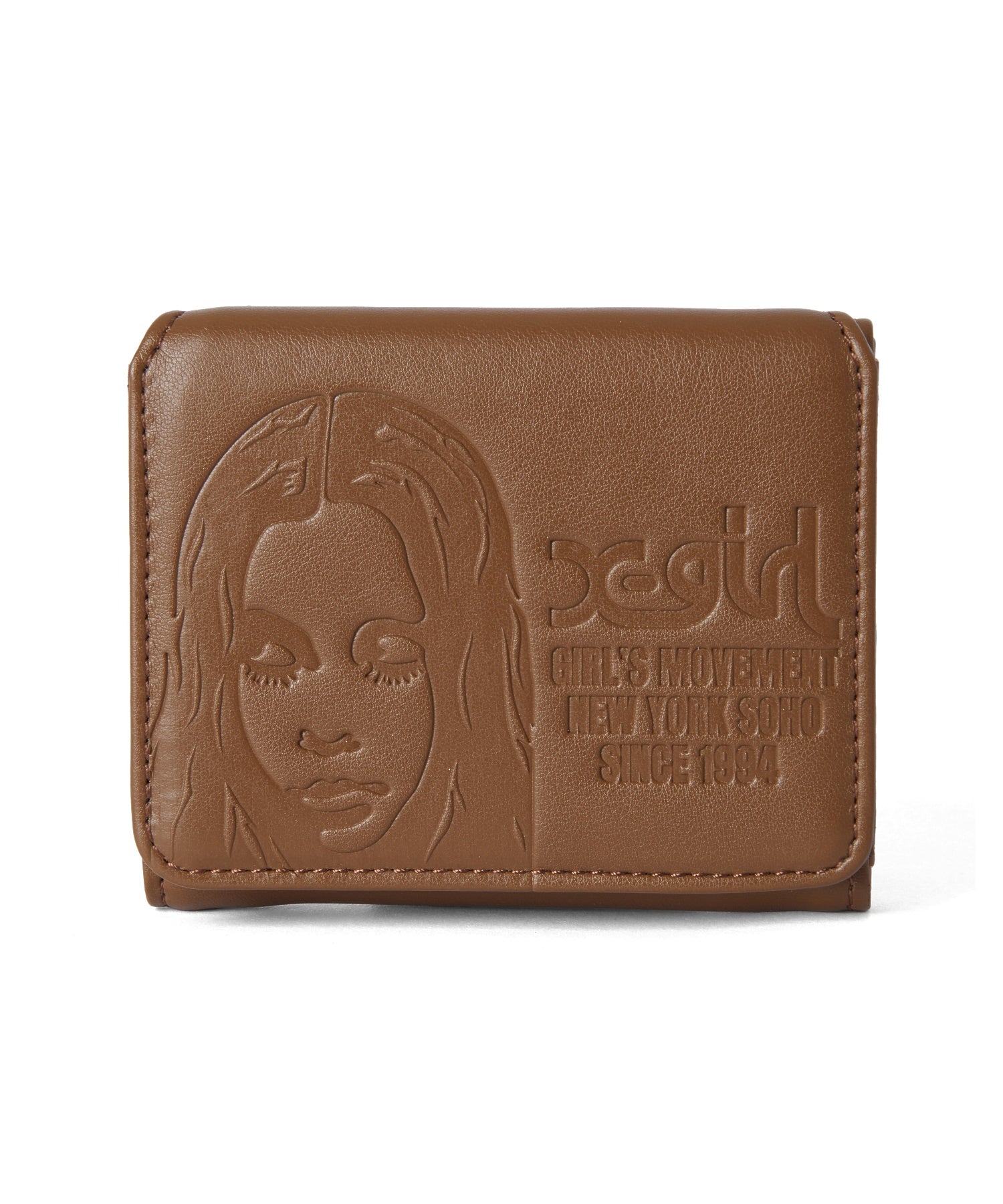 EMBOSSED FACE MINI WALLET