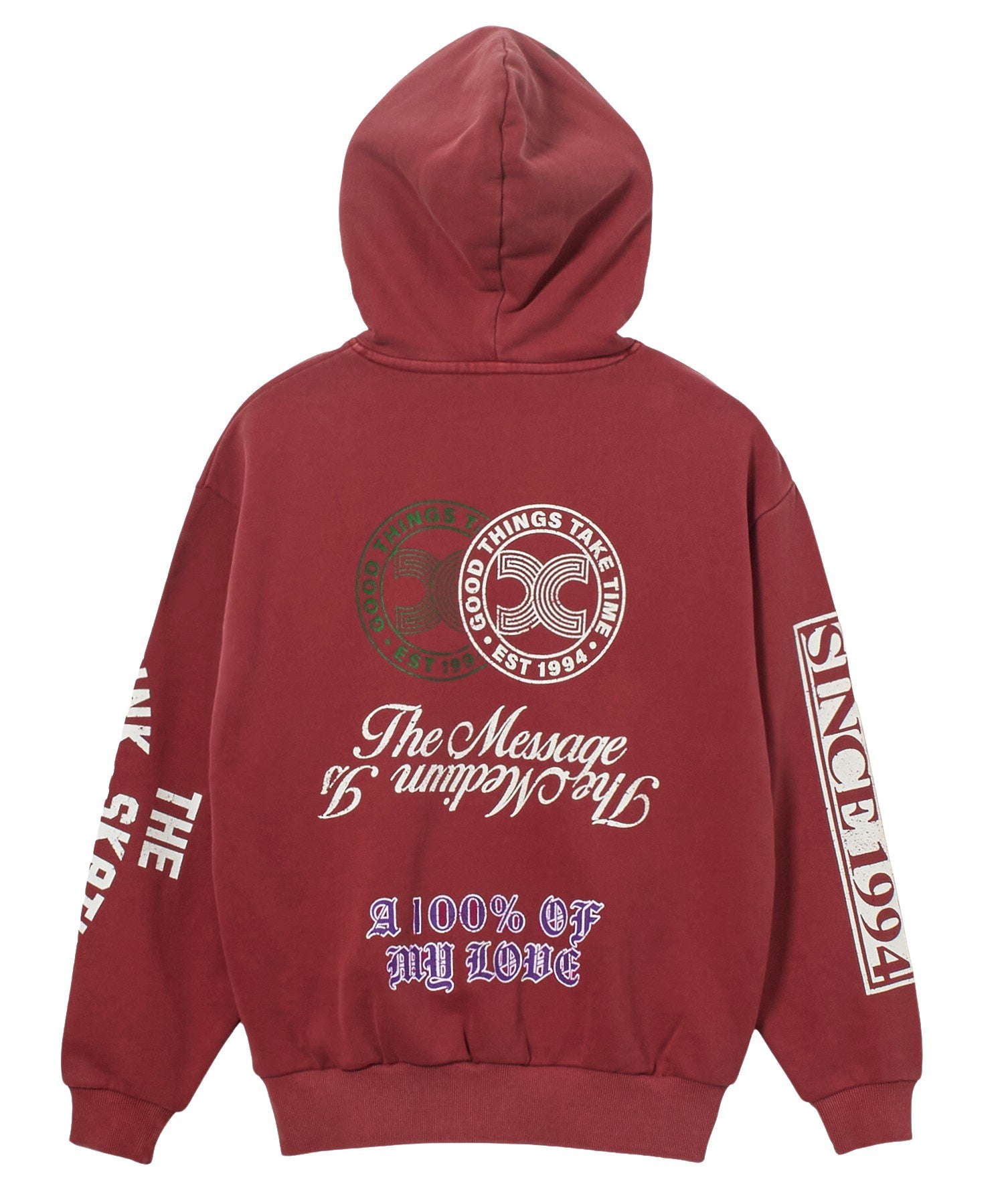 FADED MIX LOGO SWEAT HOODIE
