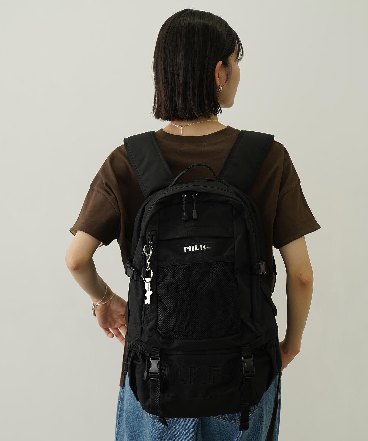 【定番】NEO EMBROIDERY BIG BACKPACK BAR MILKFED.