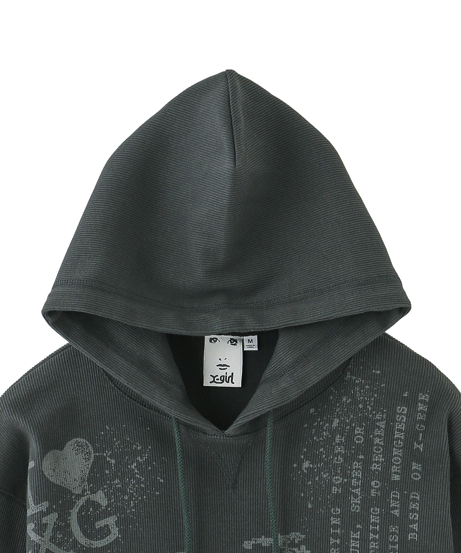 COLLAGE GRAPHIC HOODED TOP
