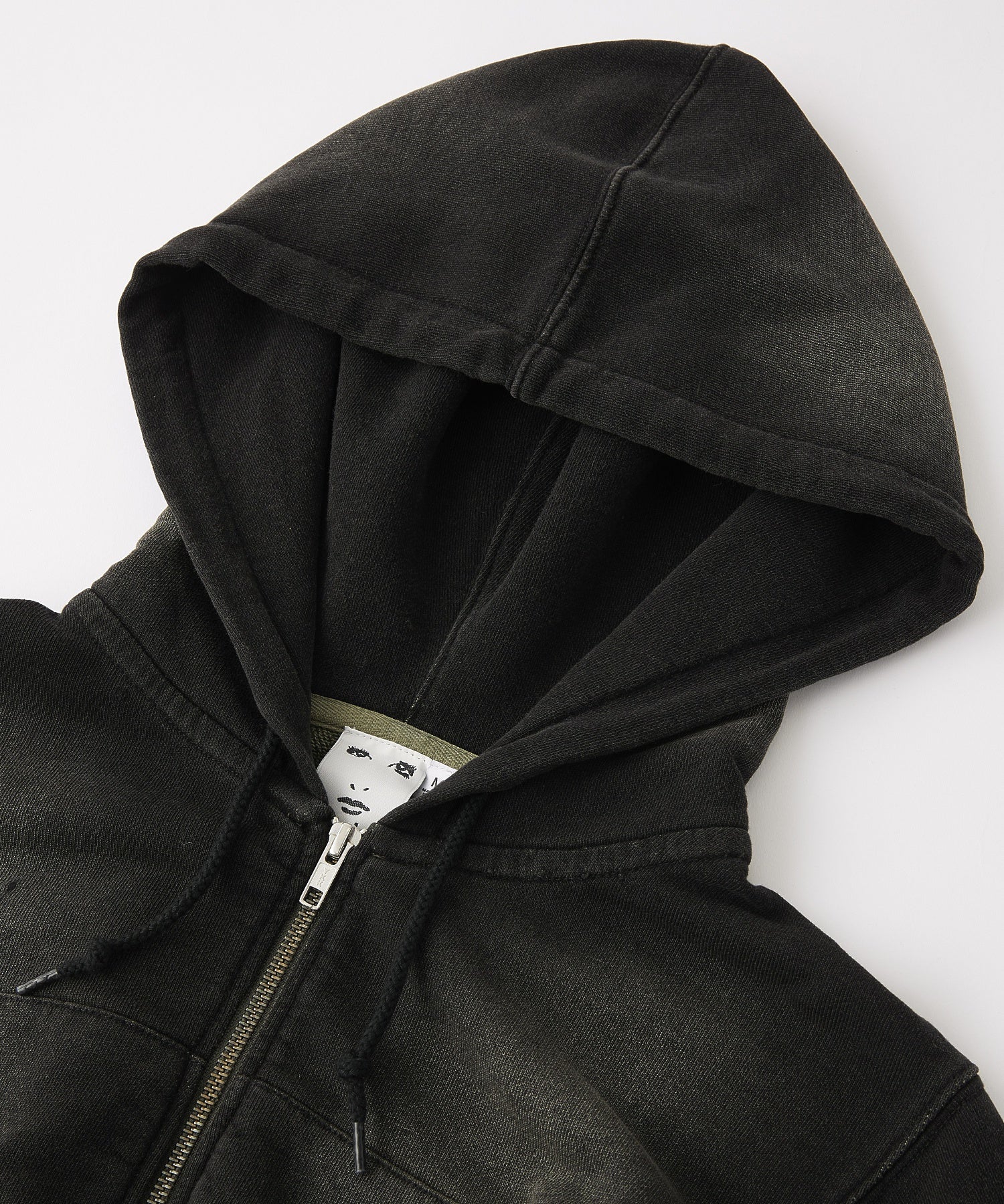 FADED COMPACT L/S ZIP UP HOODIE