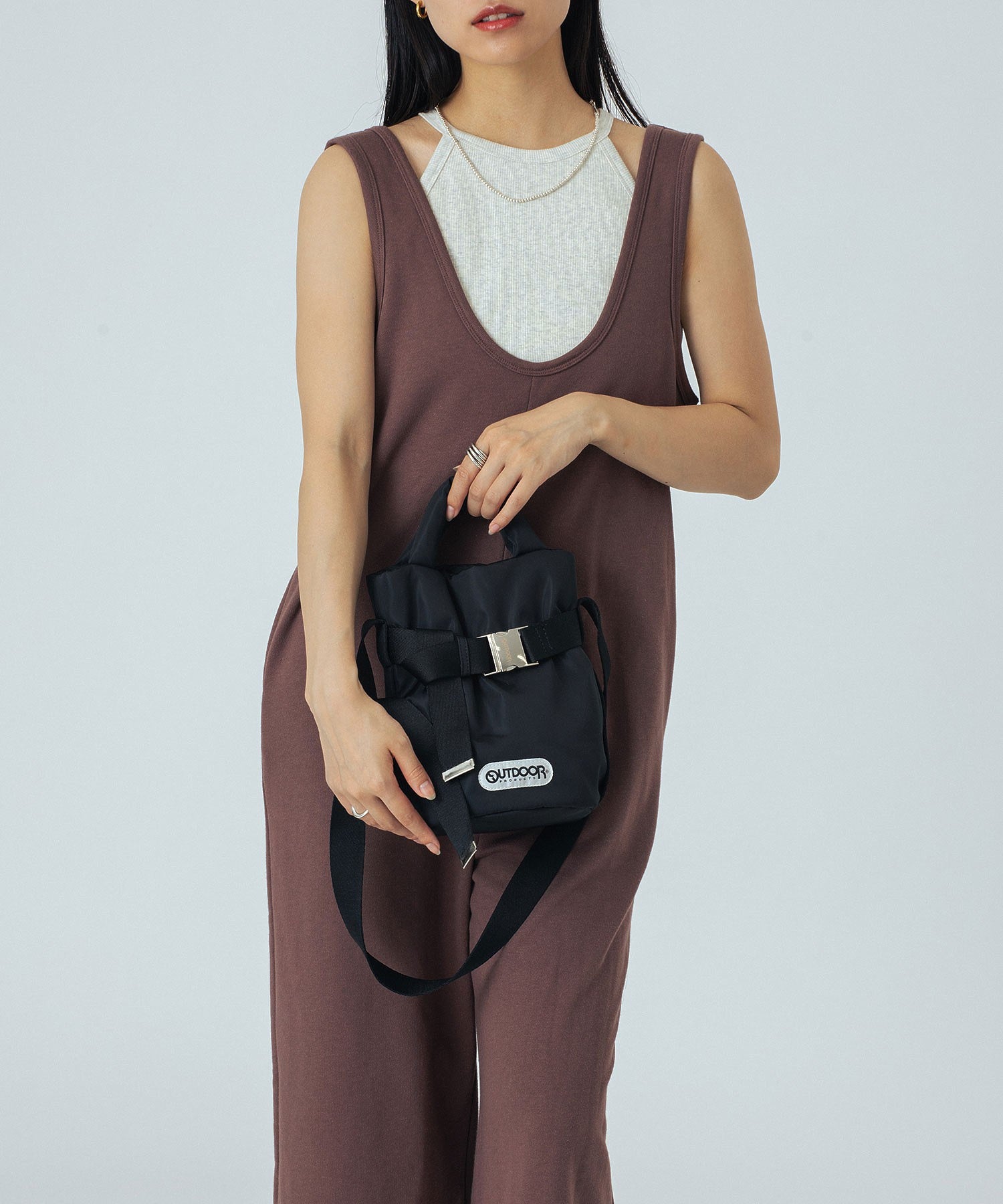 【ブラウンROSE BUD別注カラー】OUTDOOR/2WAY BELT SHOULDER BAG