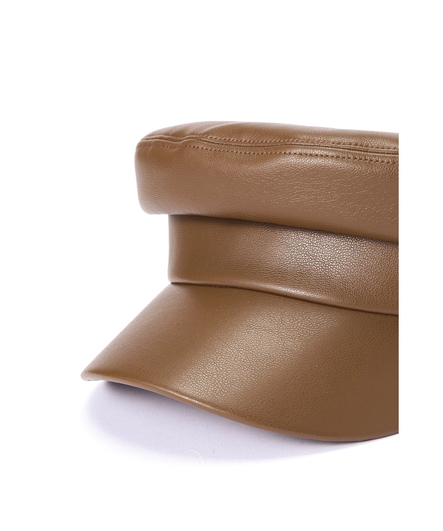 フェイクレザーマリンキャップ