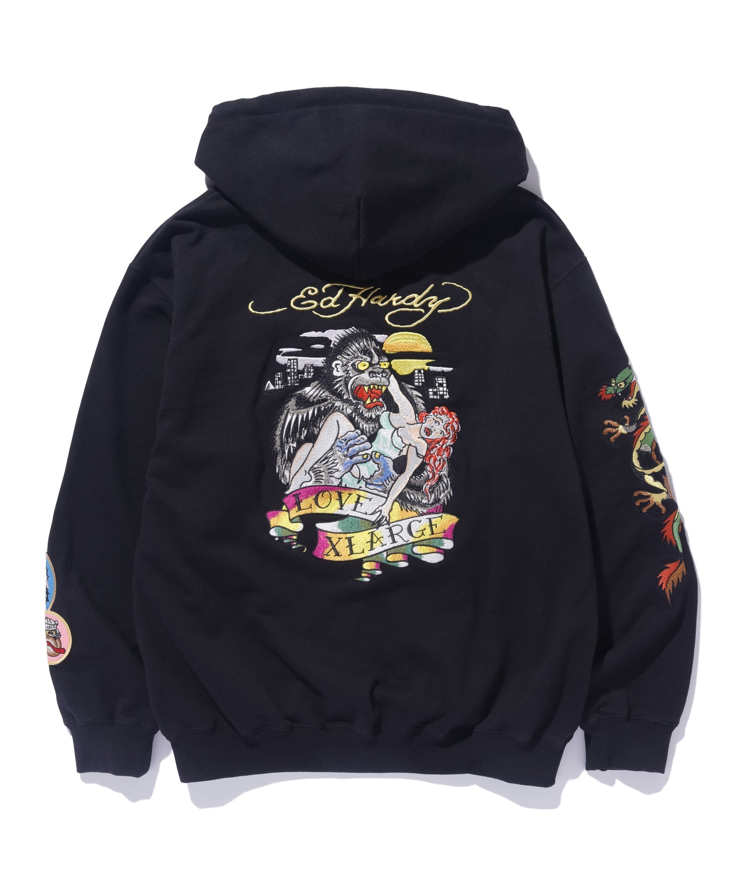 XLARGE×ED HARDY ZIP HOODED SWEATSHIRT