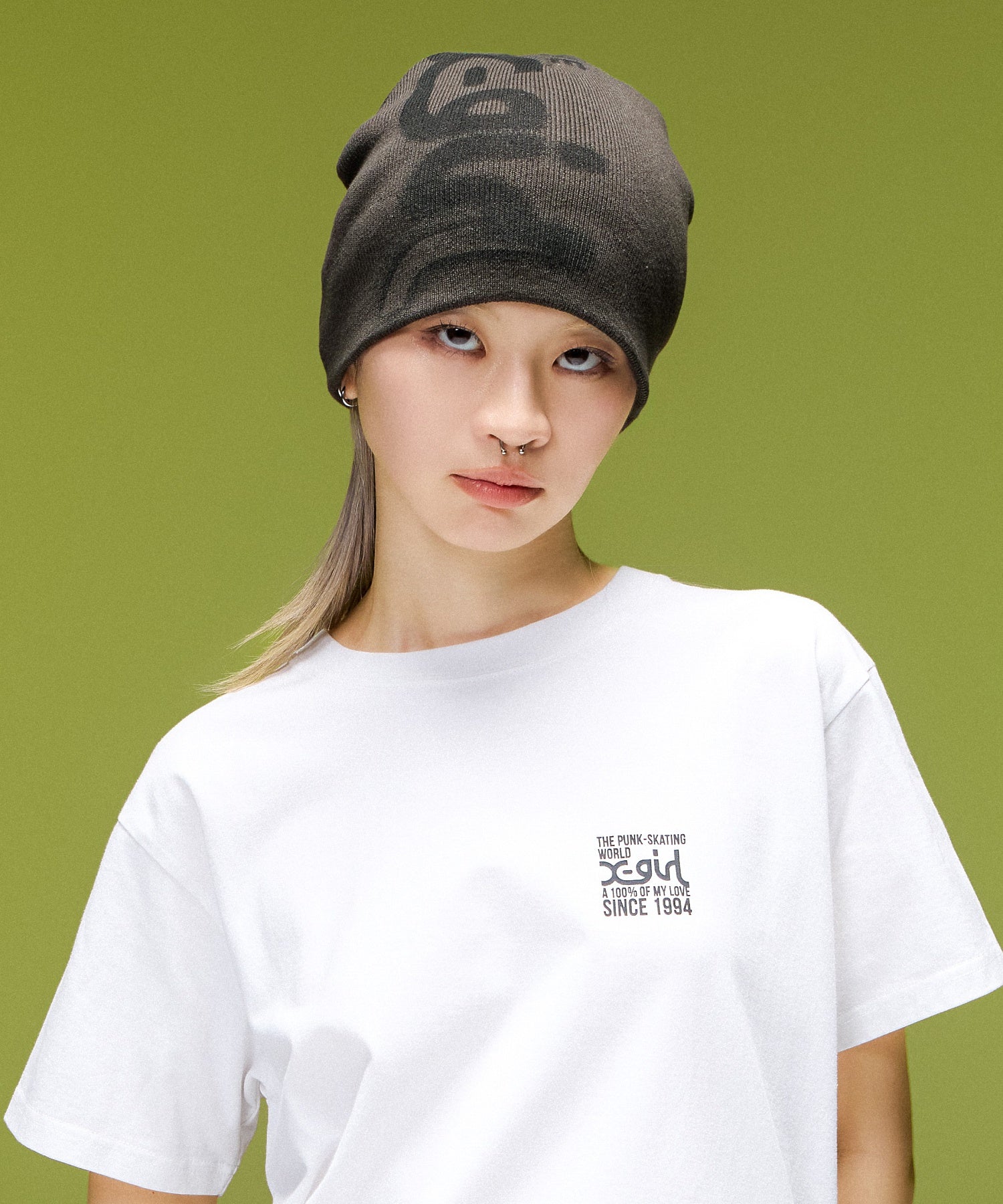 HEAVY DISTRESSED LOGO BEANIE
