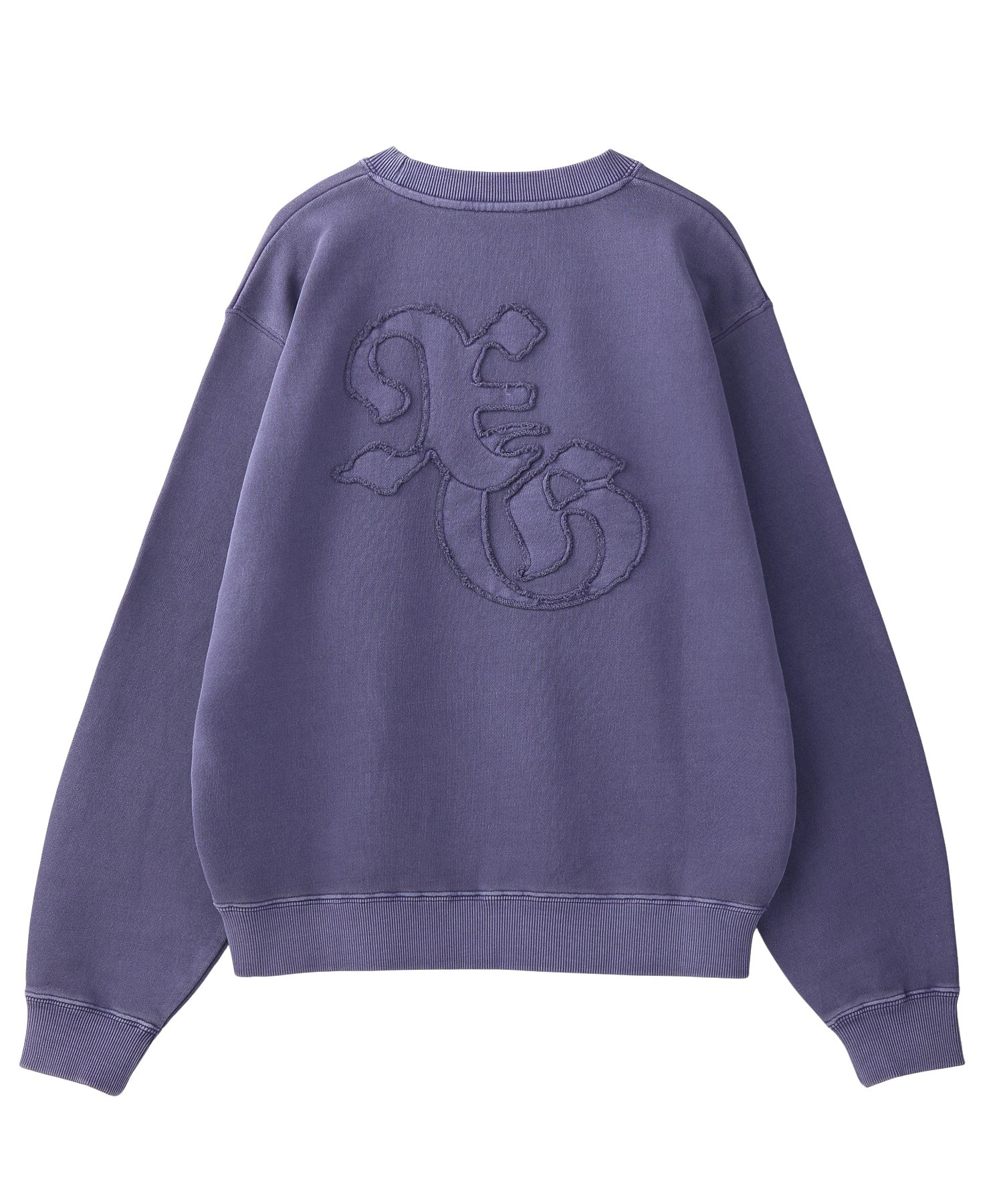 LOGO PATCH PIGMENT DYED CREWNECK SWEAT TOP