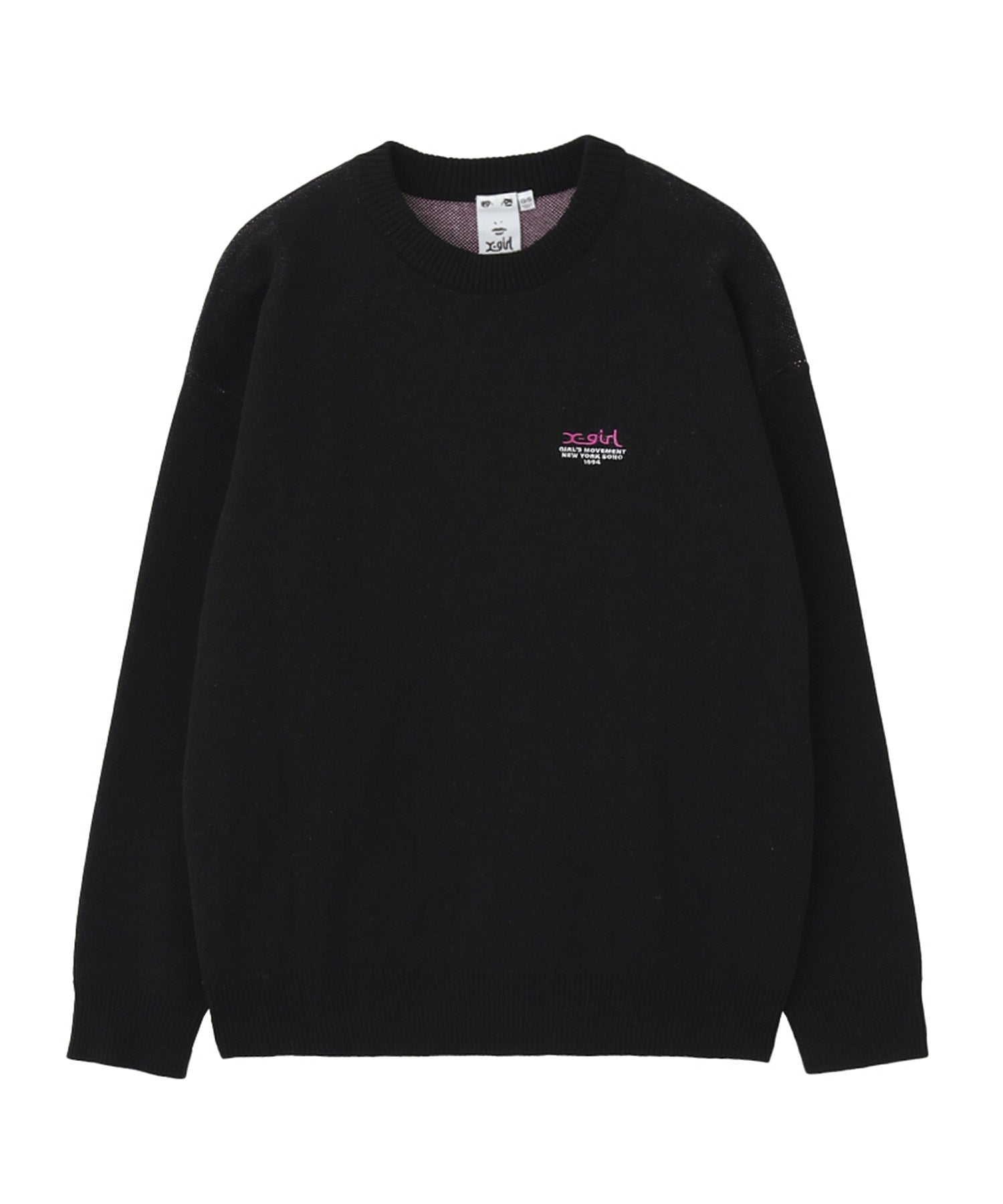 FACE JACQUARD KNIT TOP
