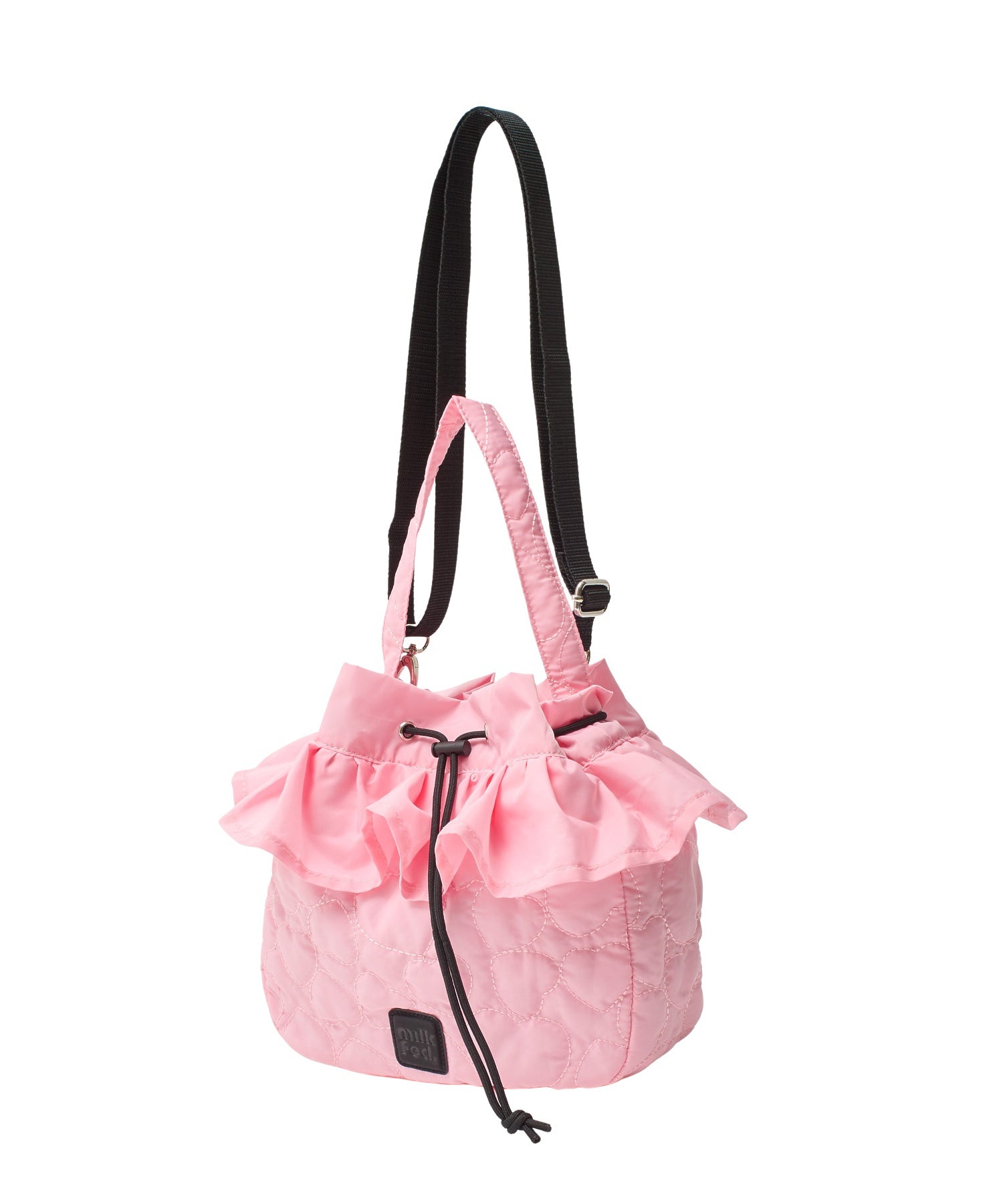 HEART QUILTED DRAWSTRING BAG