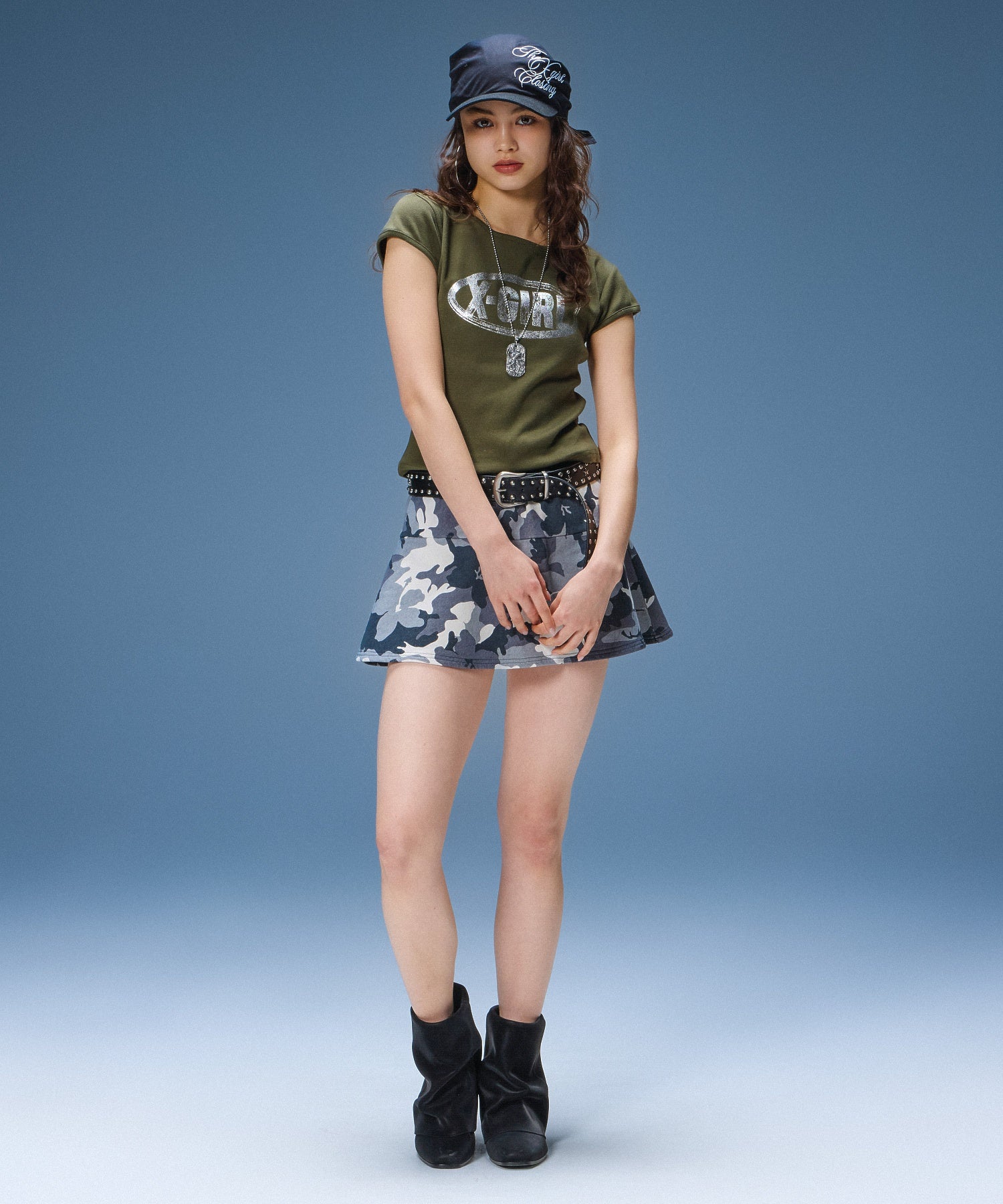 OVAL LOGO CRACKED FOIL PRINT S/S BABY TEE