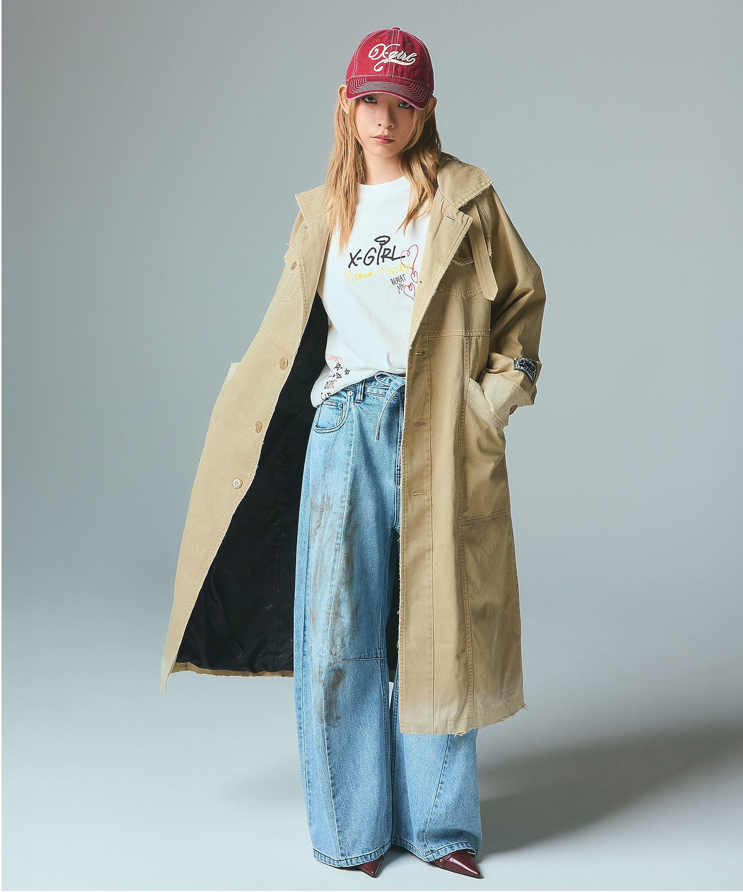 BICOLOR STITCH FADED 6PANEL CAP